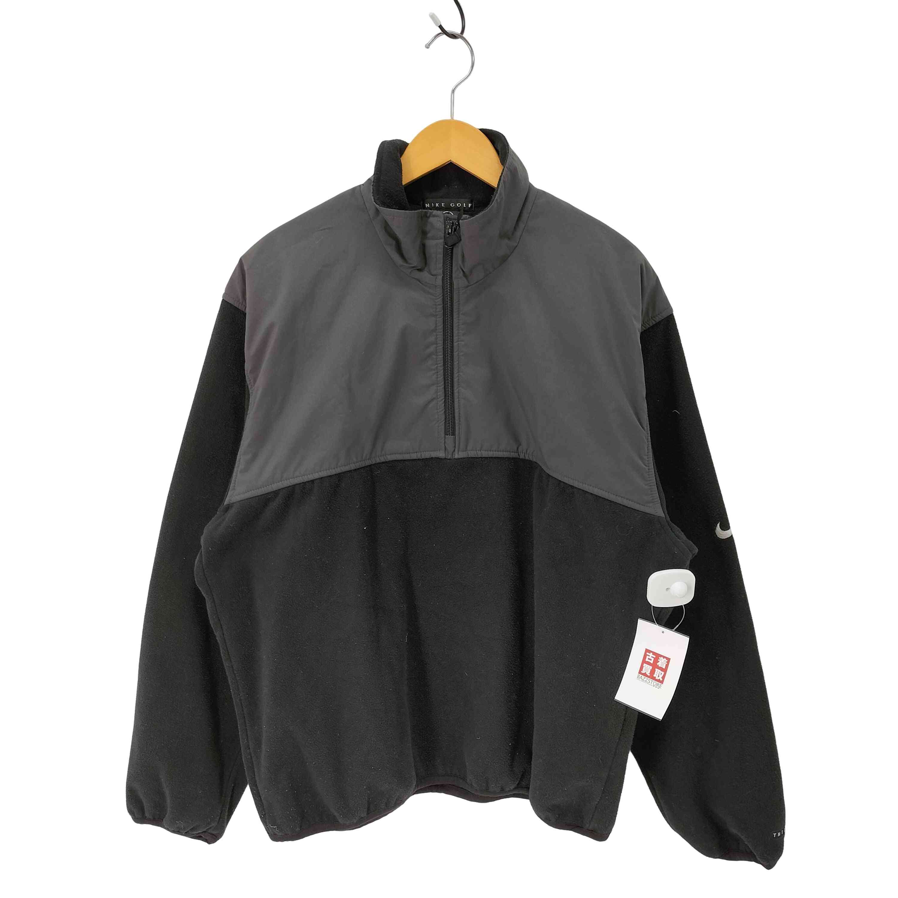 【中古】ナイキ NIKE golf ナイロン切替 フリースジャケット ハーフジップ メンズ import：S