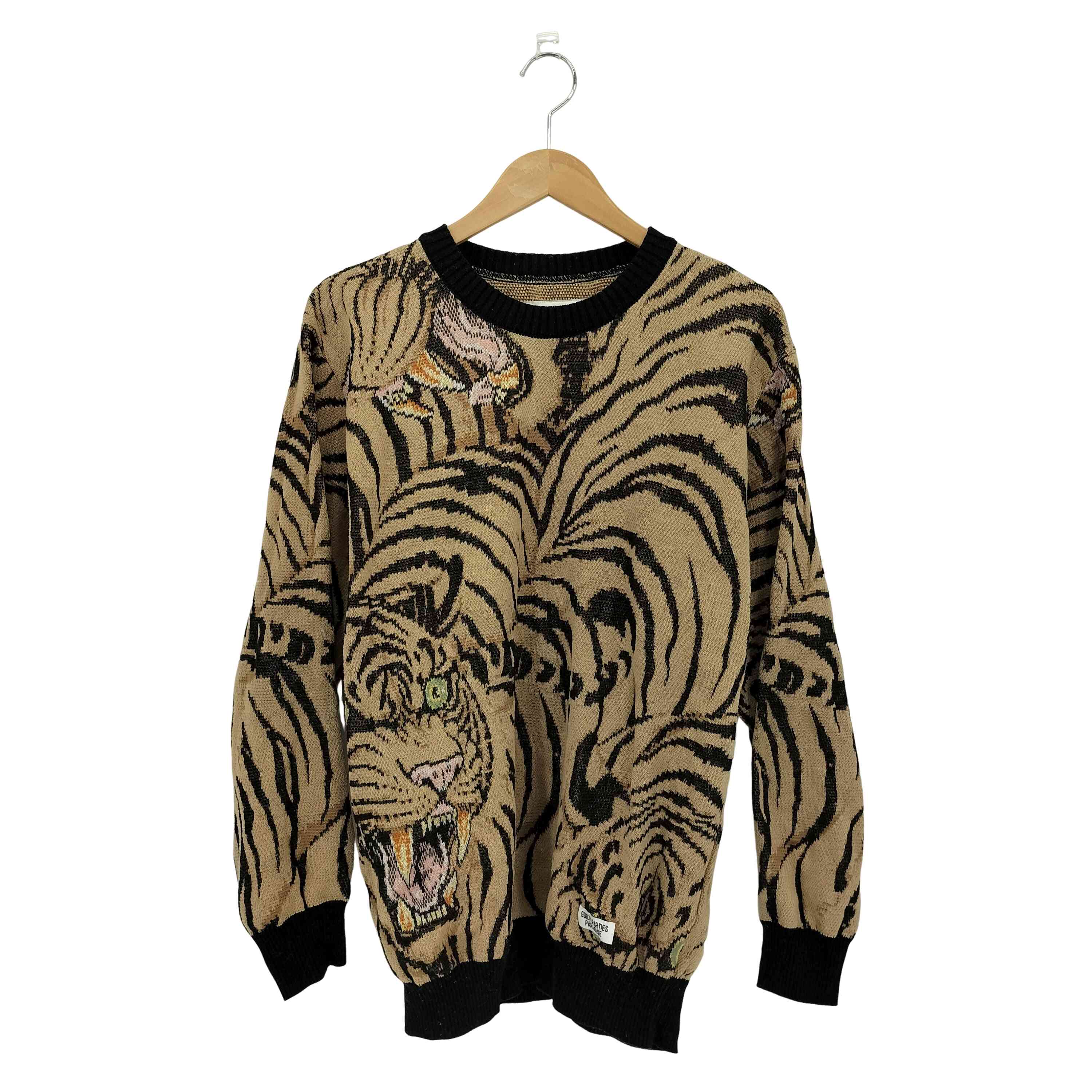 【中古】ワコマリア WACKO MARIA 23SS TIM LEHI KNIT JACQUARD 百虎ジャガードセーター メンズ JPN：M