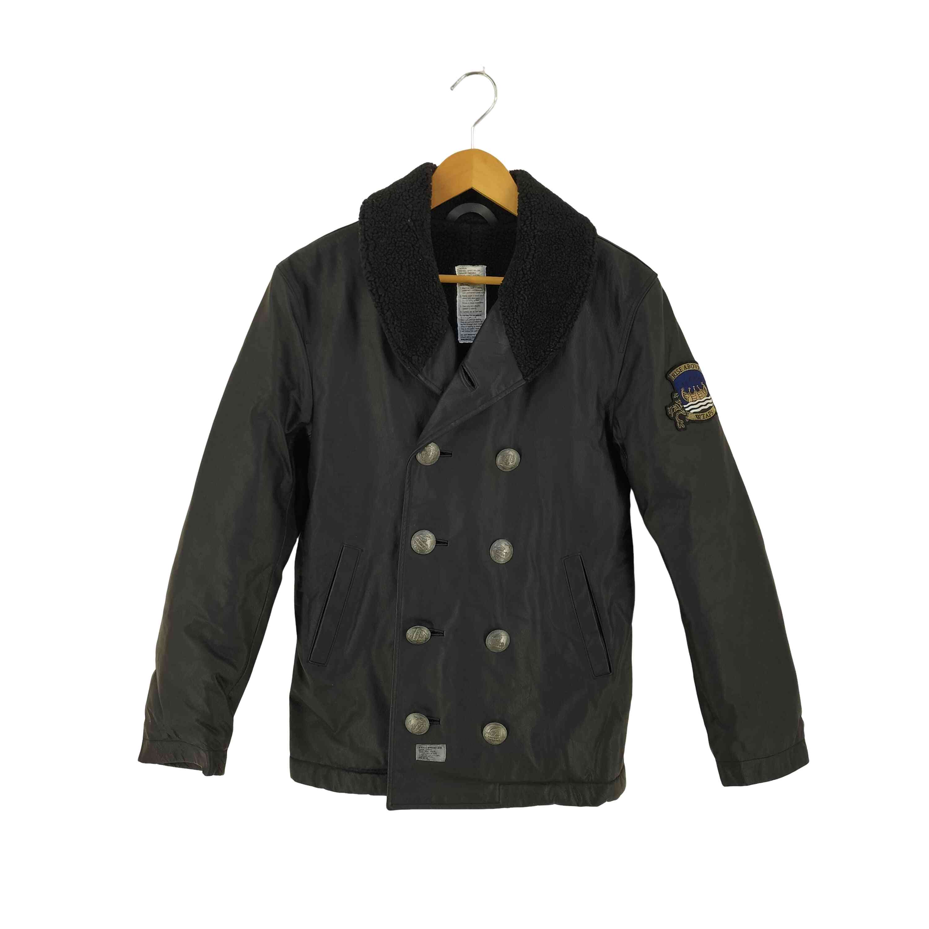 【中古】ダブルタップス WTAPS TWO TONE 裏ボア水牛レザージャケット メンズ FREE