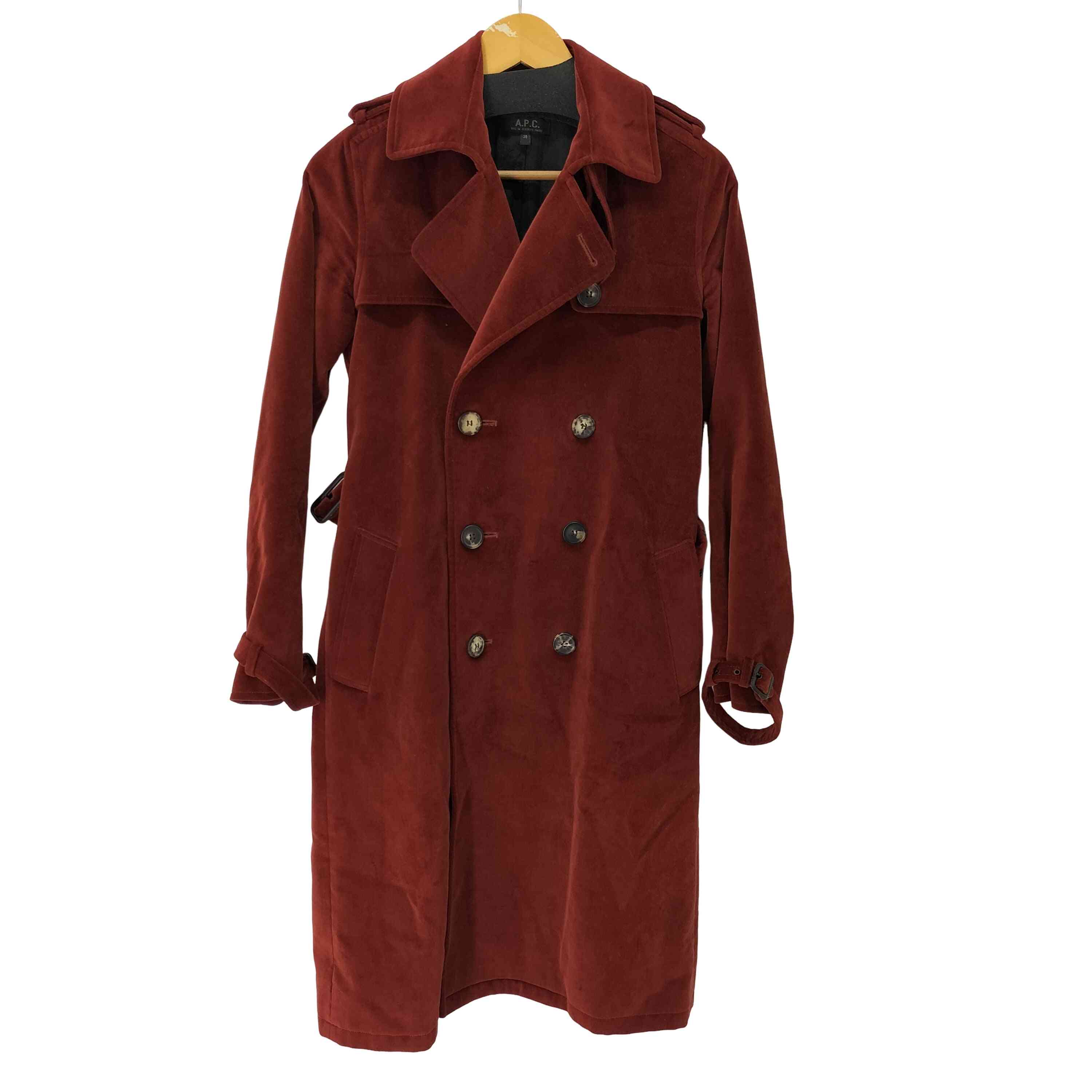 【中古】アーペーセー A.P.C. コーデュロイ トレンチ コート メンズ 36