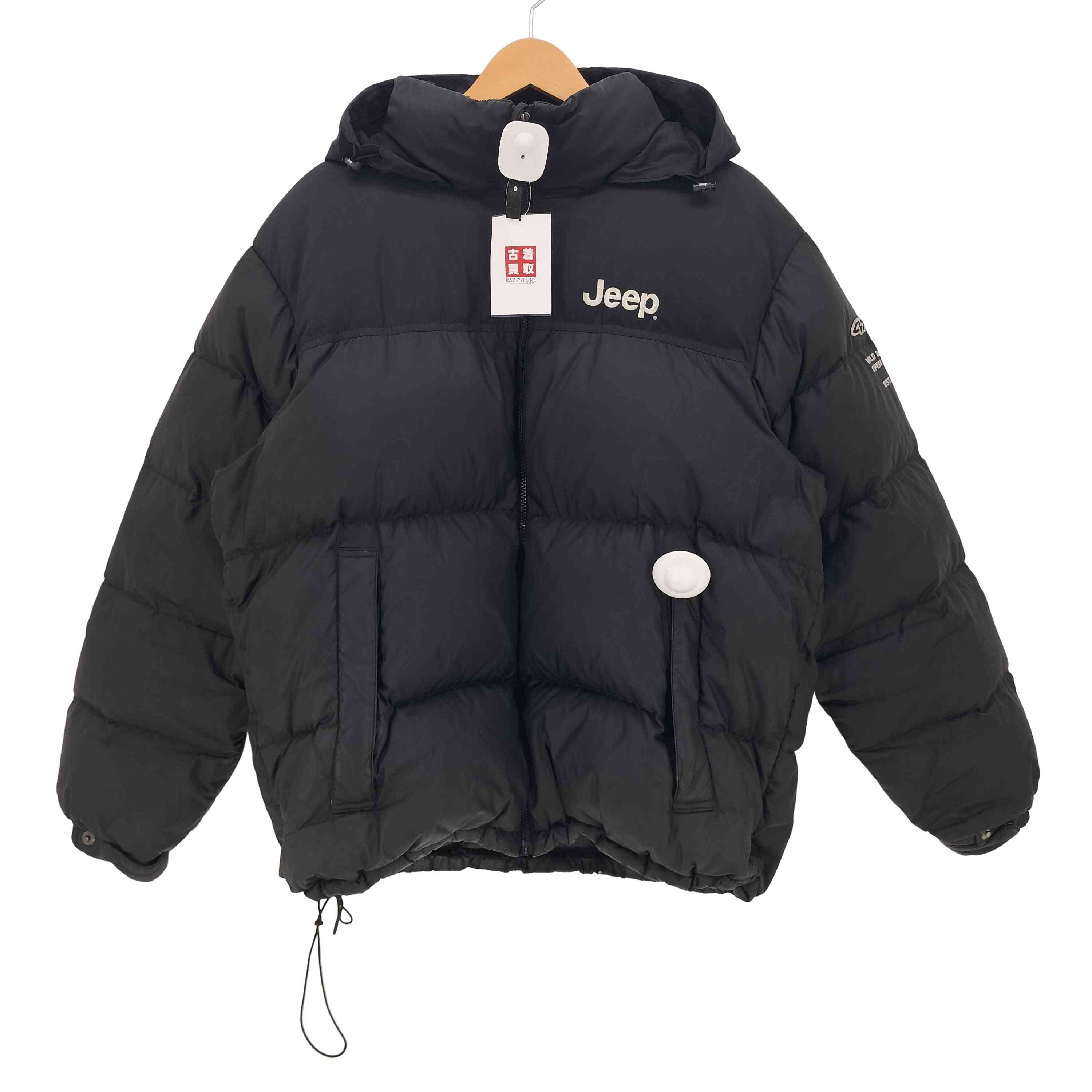 【中古】ジープ JEEP 4XE ロゴタイプ刺しゅう パッカブルフード ドローコード 落ちこむ上衣 メンズ import：XL