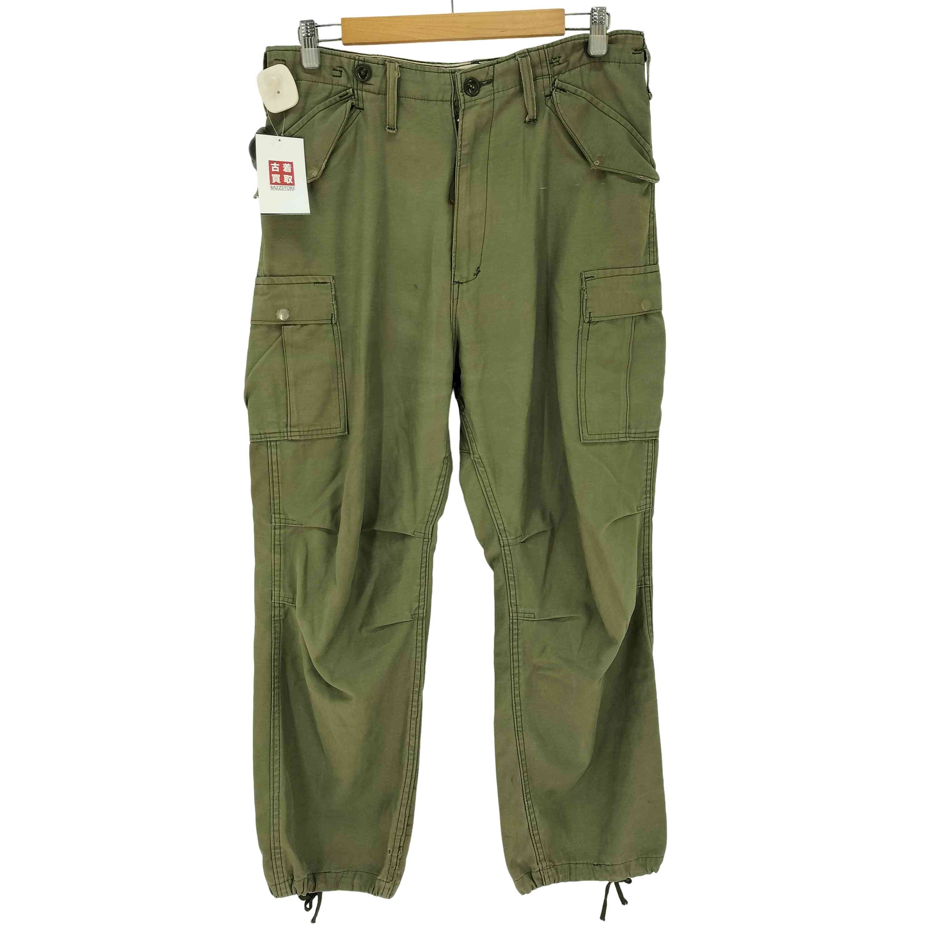 【中古】ユーエスアーミー U.S. ARMY 57年?納入 Blue Anchor Overall Co.製 M-1951 フィールドパンツ アルミジップ&アルミスナップ メンズ 表記無 |BAZZSTORE ブランド古着バズストア