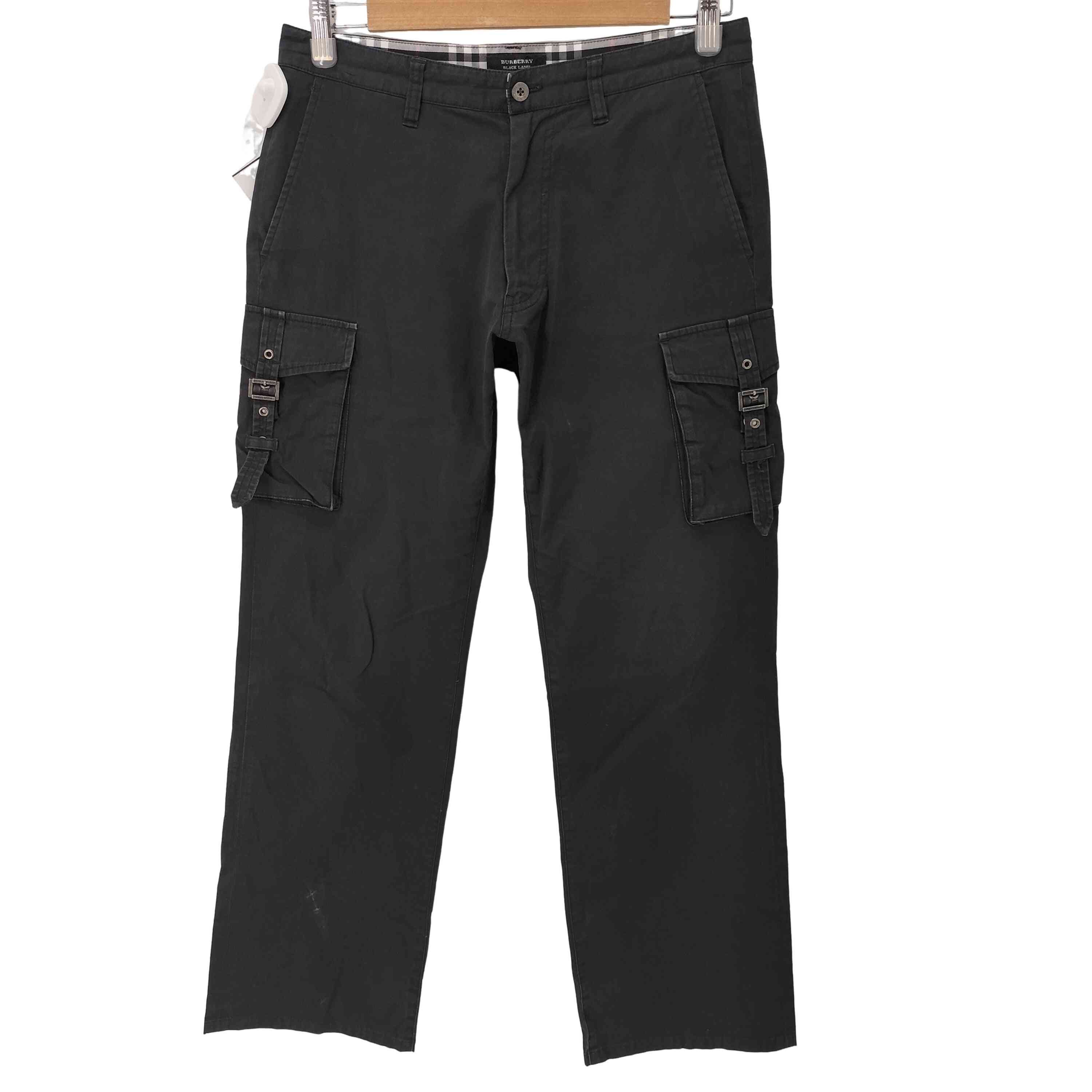 Burberry Black label ワイド カーゴ パンツ ギミック 黒 楽天市場】【BURBERRY BLACK LABEL】バーバリーブラックレーベル