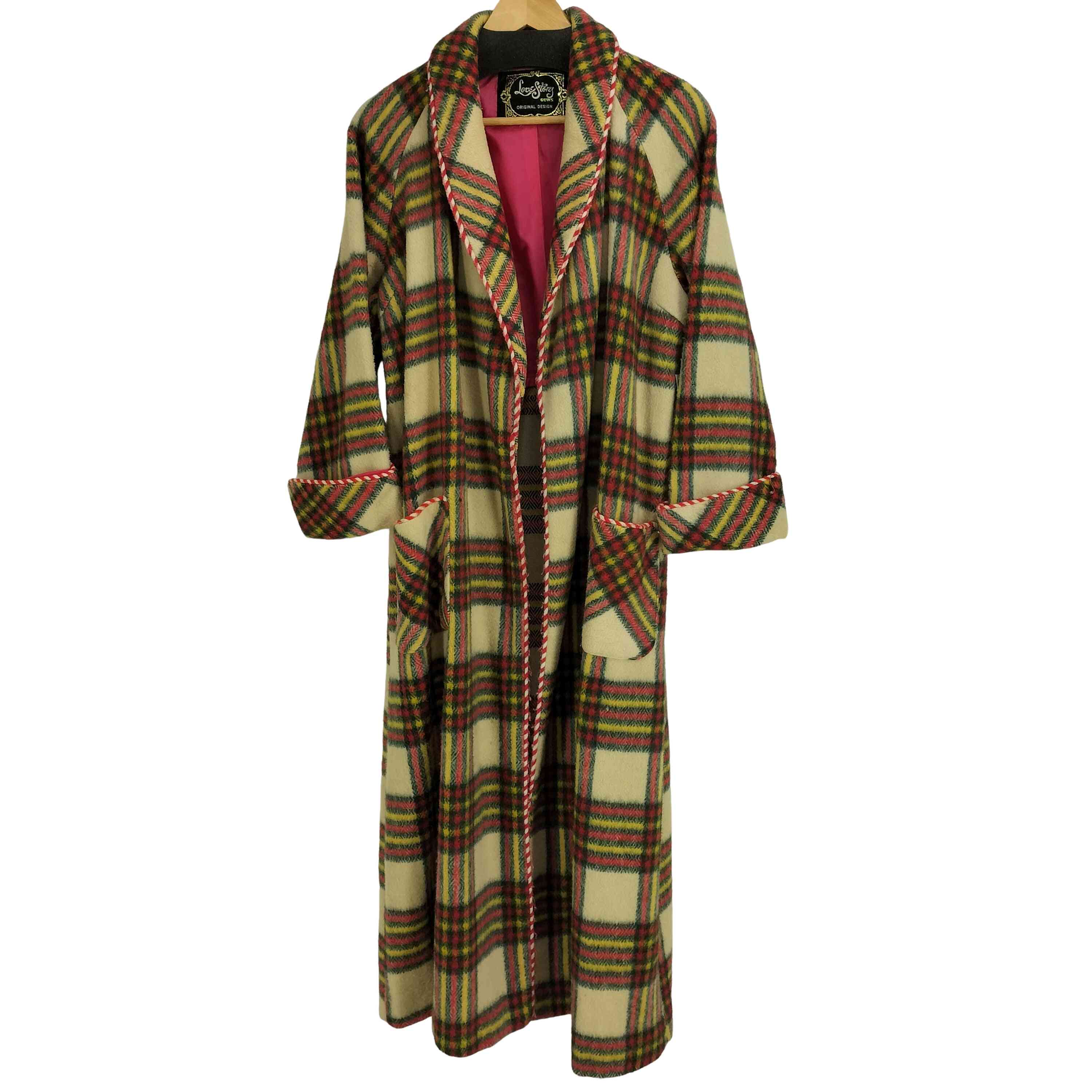 【中古】ユーズドフルギ USED古着 {{LoveStory}} TARTAN CHECK LONG GOWN COAT レディース 書きあらわす無