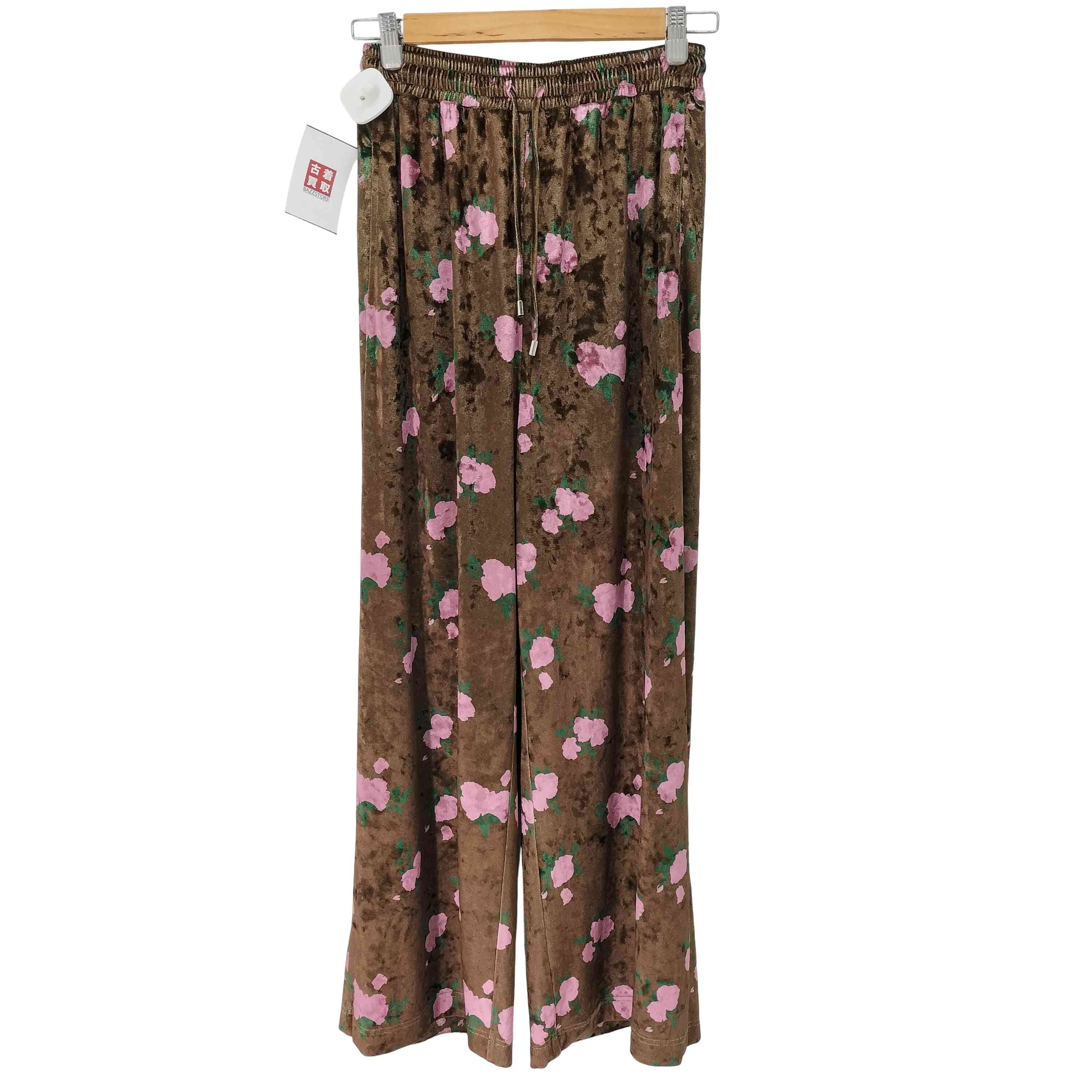 【中古】メゾンスペシャル MAISON SPECIAL Beads Flower Embroidery Velor Pants レディース JPN：38