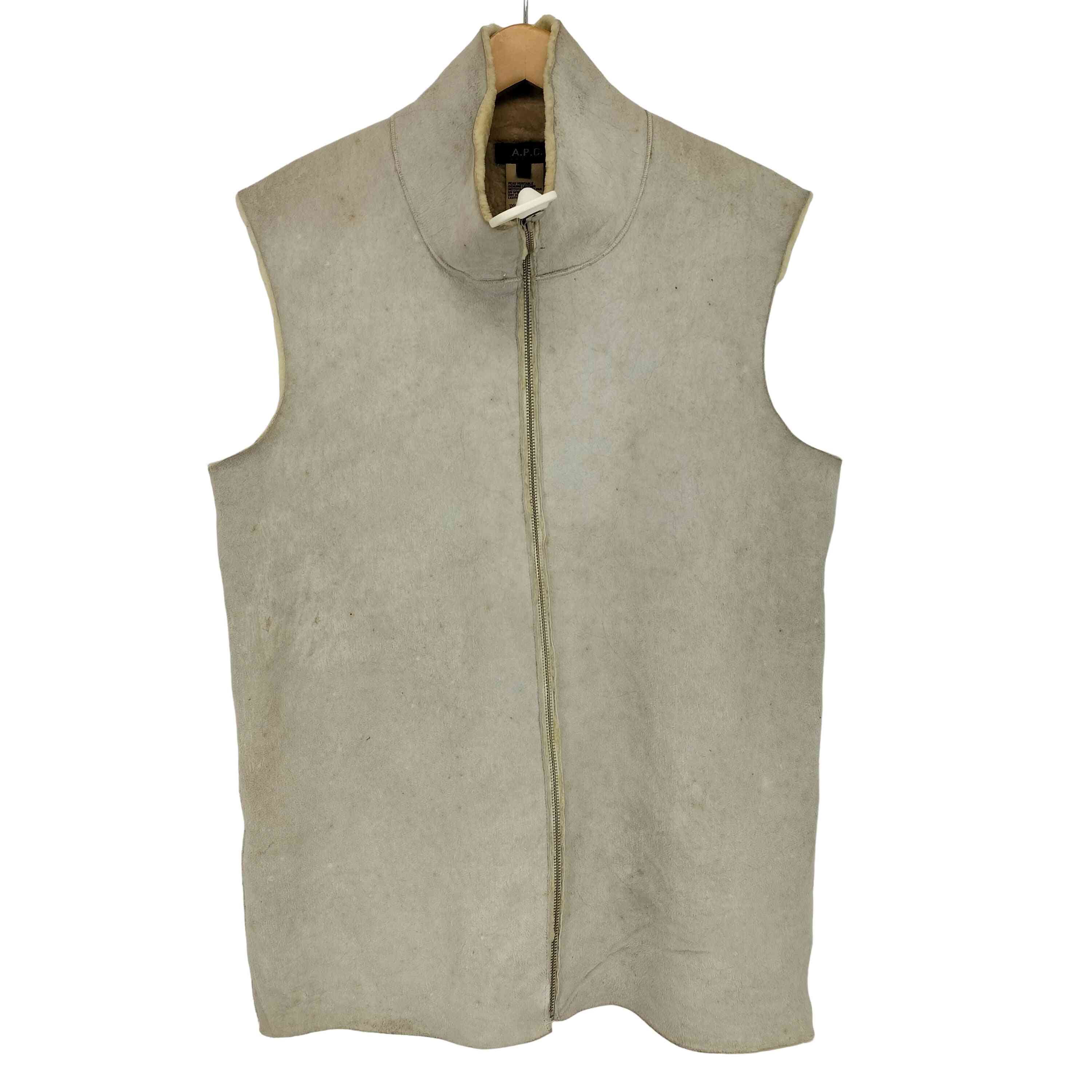 【中古】アーペーセー A.P.C. ムートンジップアップベスト メンズ JPN：1