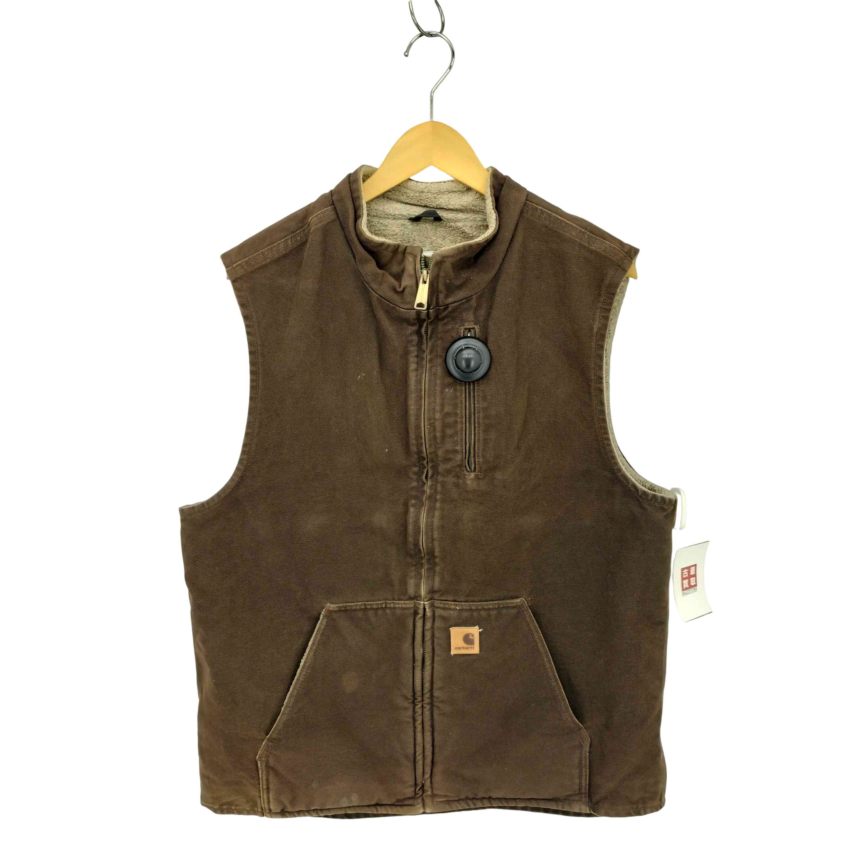 楽天市場】Carhartt カーハート ダック 裏ボア ベスト ベージュ