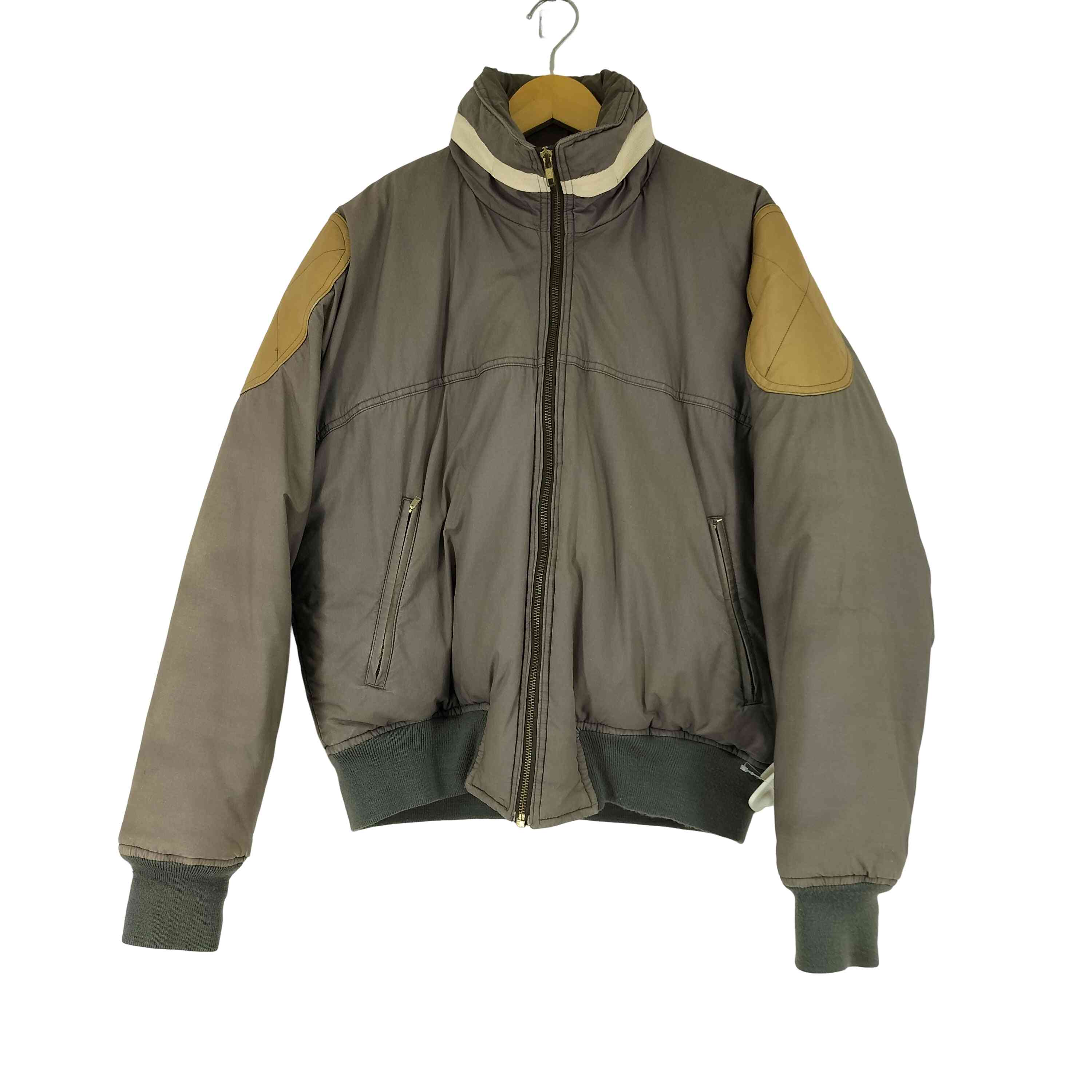 【中古】ノーティカ NAUTICA 90S エルボーレザーパパッチデザイン 落ちこむ上衣 メンズ import：XL