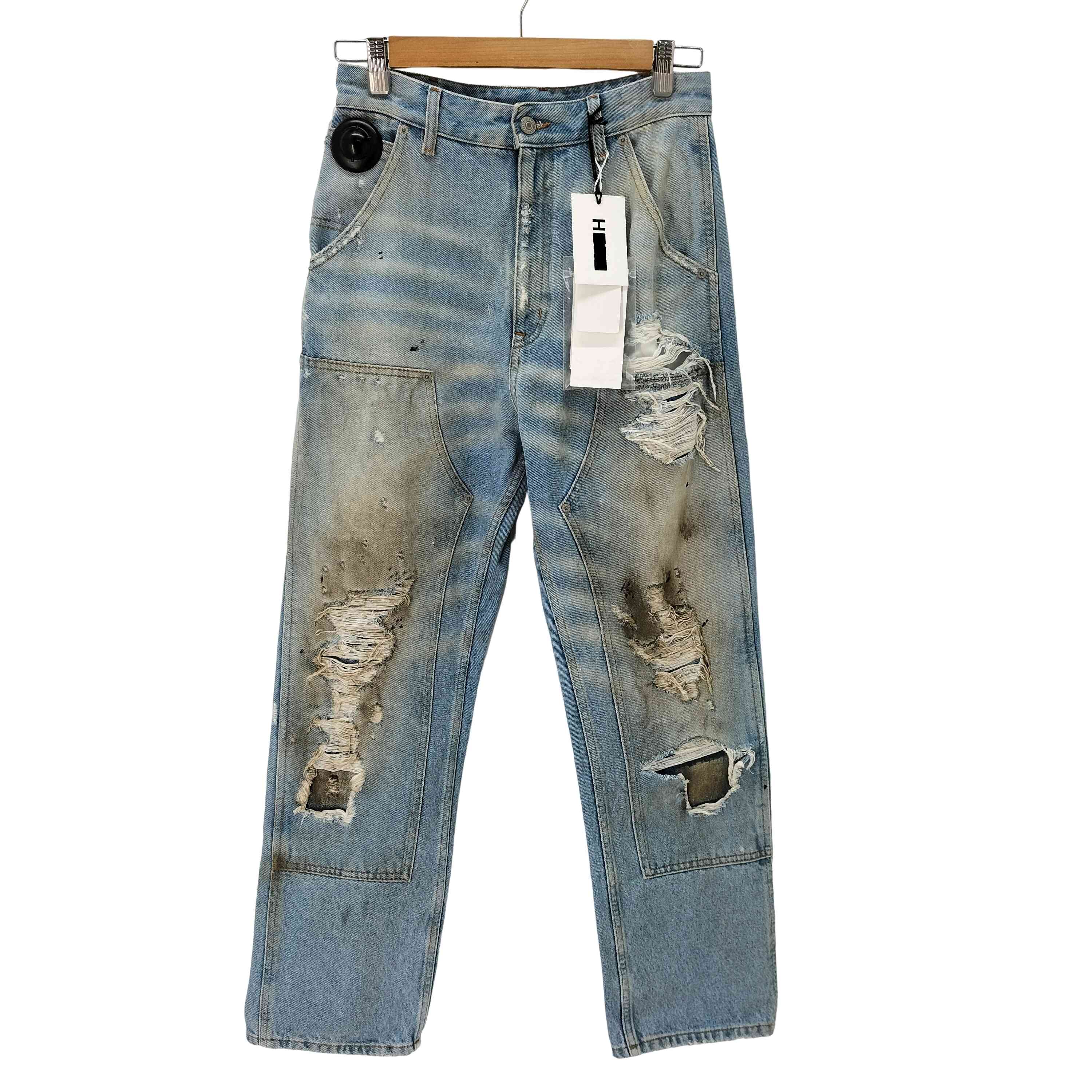 【中古】エムエムシックスメゾンマルジェラ MM6 Maison Margiela ディストレストジーンズ ズボン下 レディース UK：24