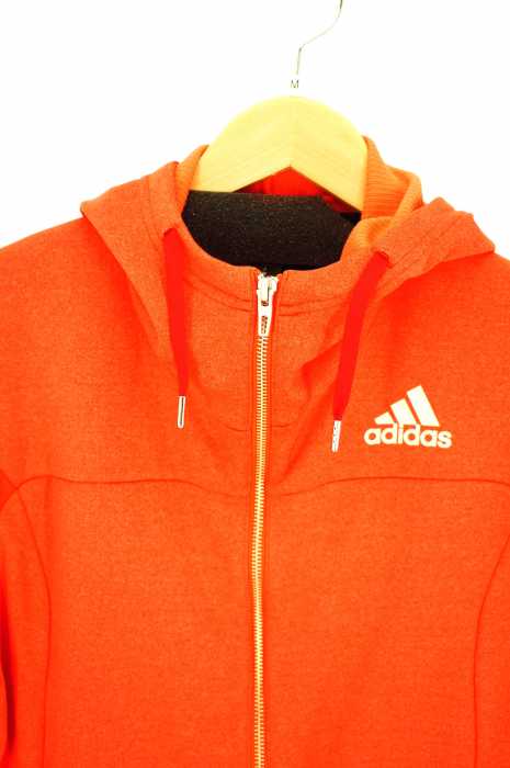 orange adidas zip up