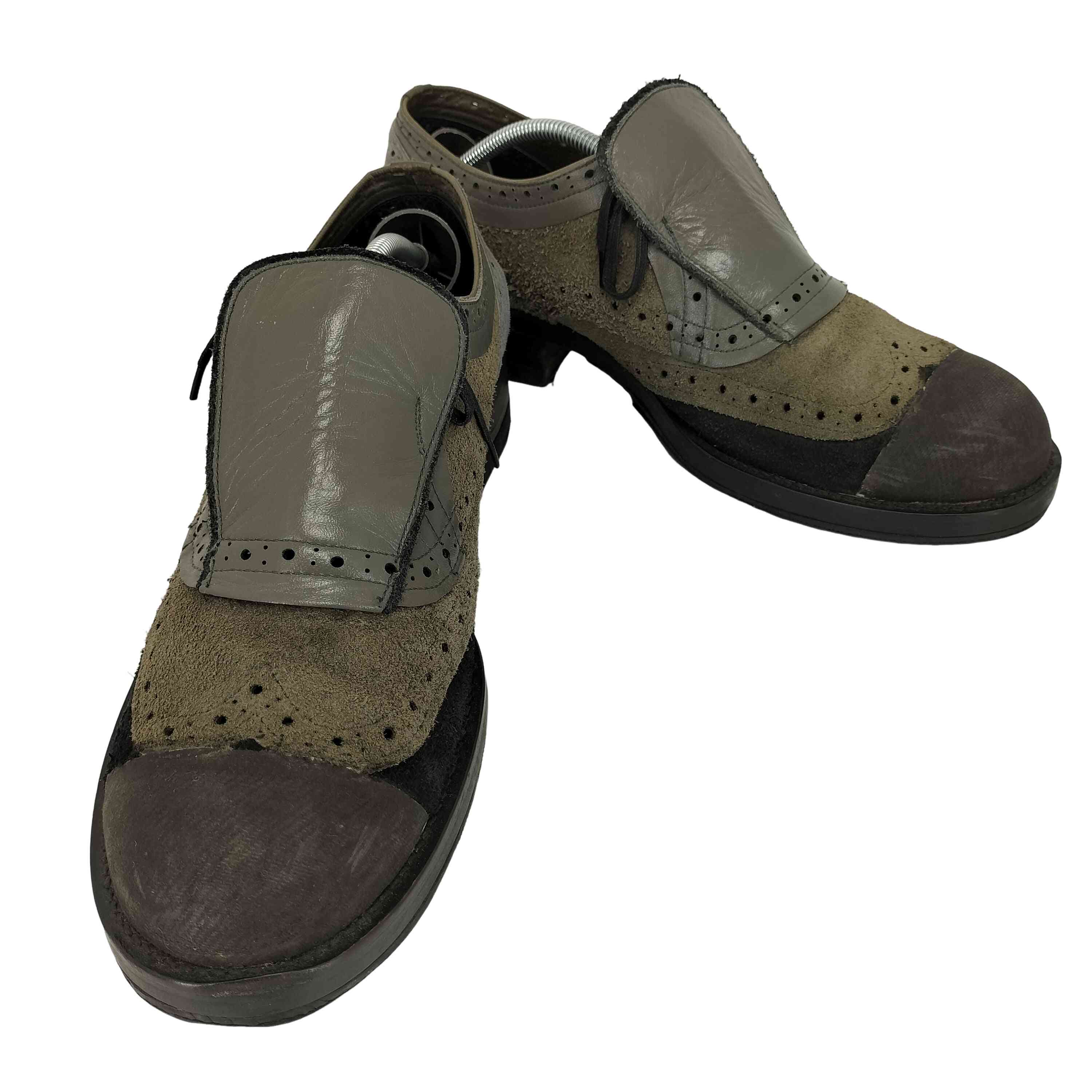 【中古】コムデギャルソンオムプリュス COMME des GARCONS HOMME PLUS インサイドアウト ウィングチップ スエード レザーシューズ archive メンズ JPN：25.5 ｜BAZZSTORE ブランド古着バズストア