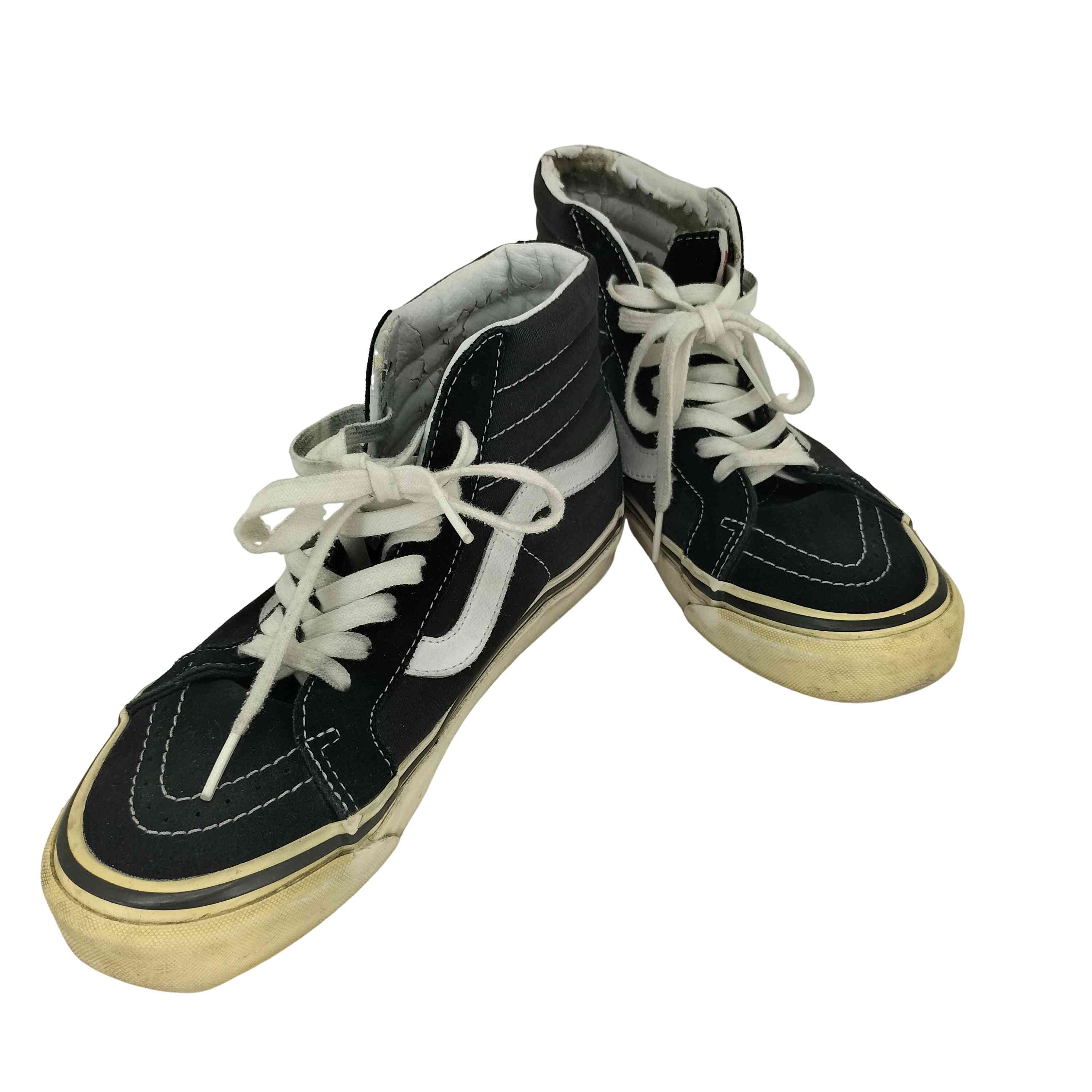 楽天市場】VANS SK-8HI レザー US9/27 黒 白 バンズ スケートハイ