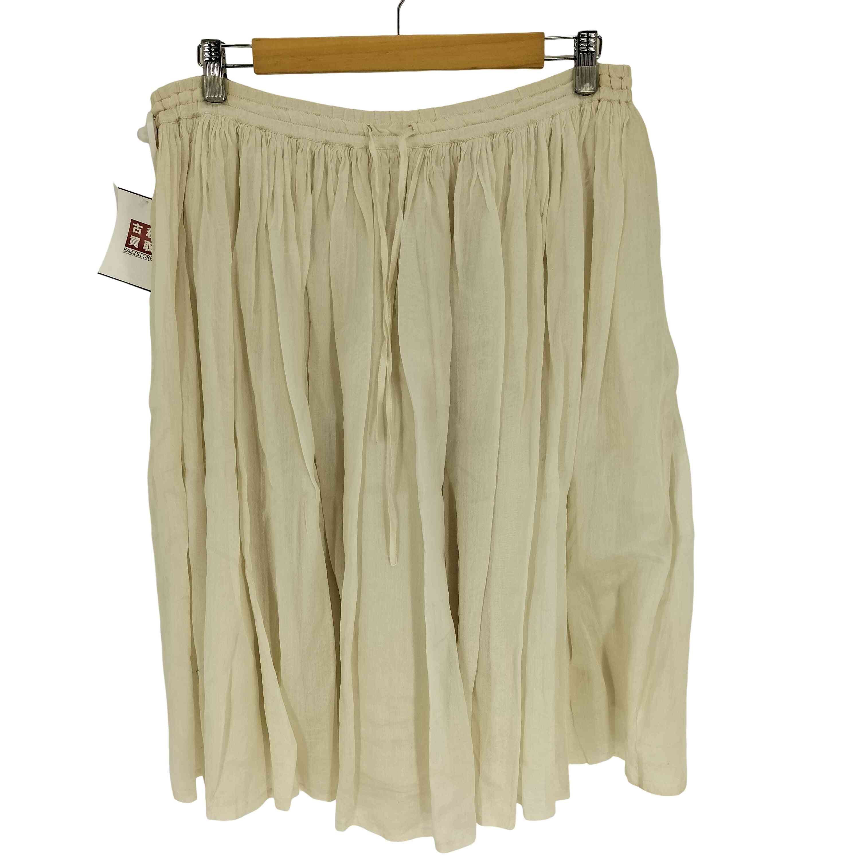 【中古】ユーズドフルギ USED古着 {{maison de soil}} COTTON SILK x SILK PLAIN RAJASTHAN TUCK GATHERED SKIRT コットン シルク ラージャスターン タック ギャザー スカート レデ