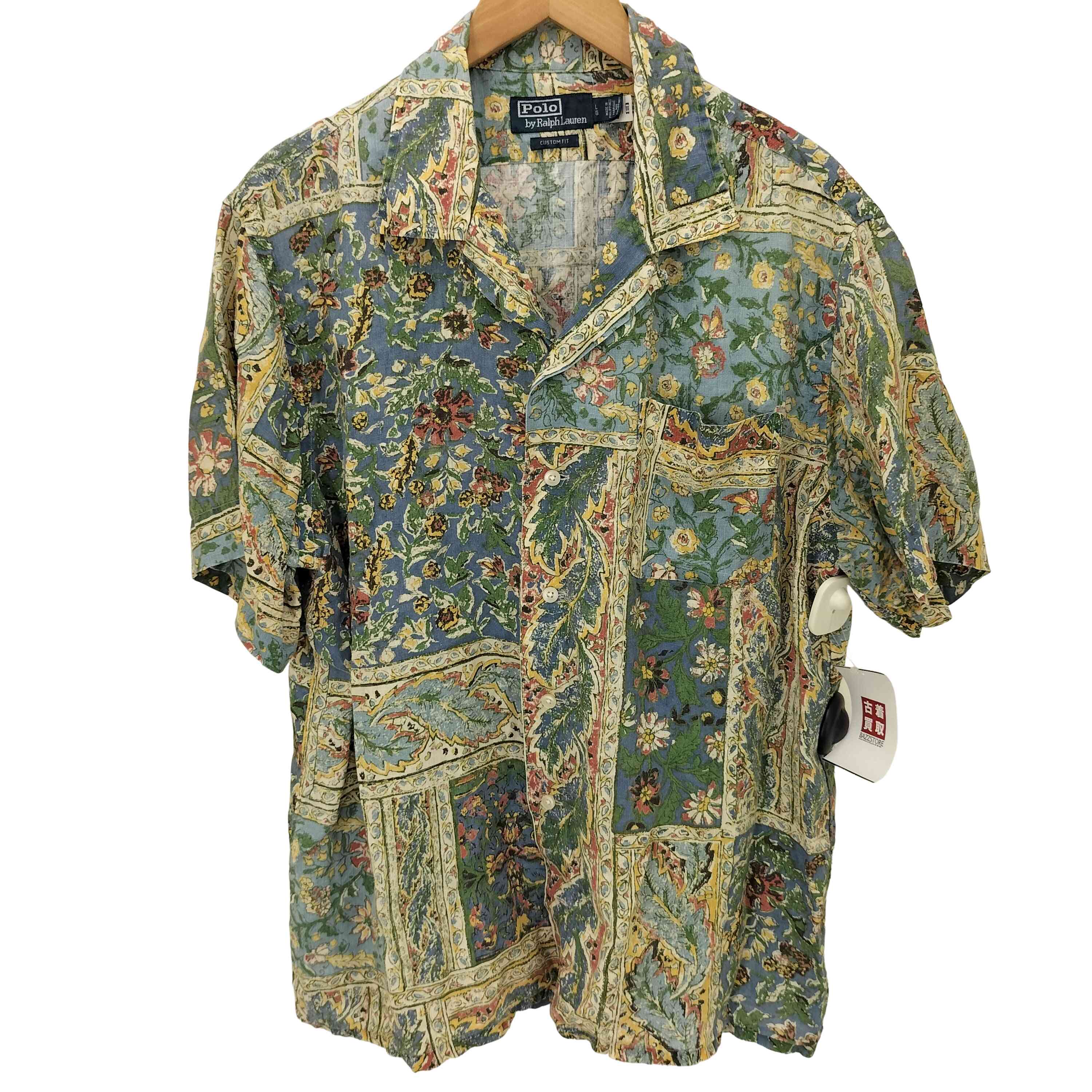 Ralph Lauren アロハシャツ ペイズリー ラルフローレン シルクシャツ Deadstock L 90s USA ペイズリー総柄 シルクシャツ ポロラルフ