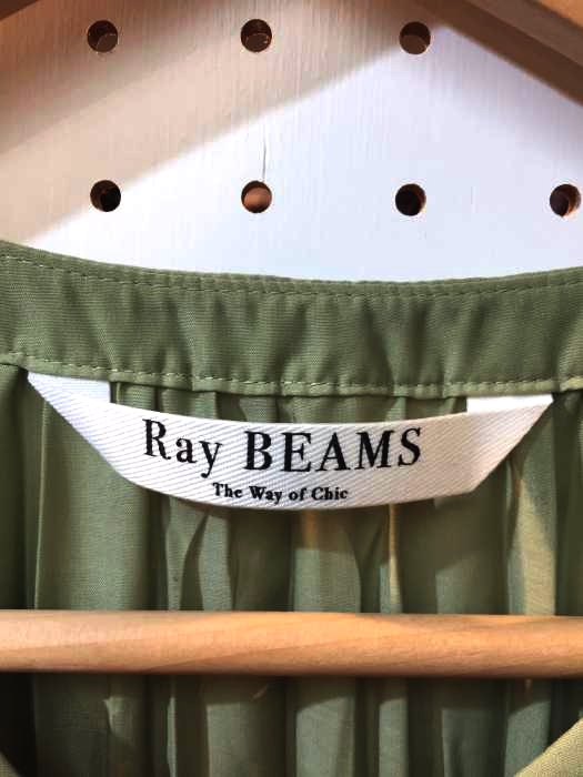 Ray Beams レイビームス 一平和 レディース 一年スプリング夏新作 グリーン構成 Free Free ワッシャ筋目vネックワンピース 中古 ブランド古着バズ舗bazzstore レイビームス Ray Beams ワンピース レディースfree ワッシャープリーツvネック ワンピース