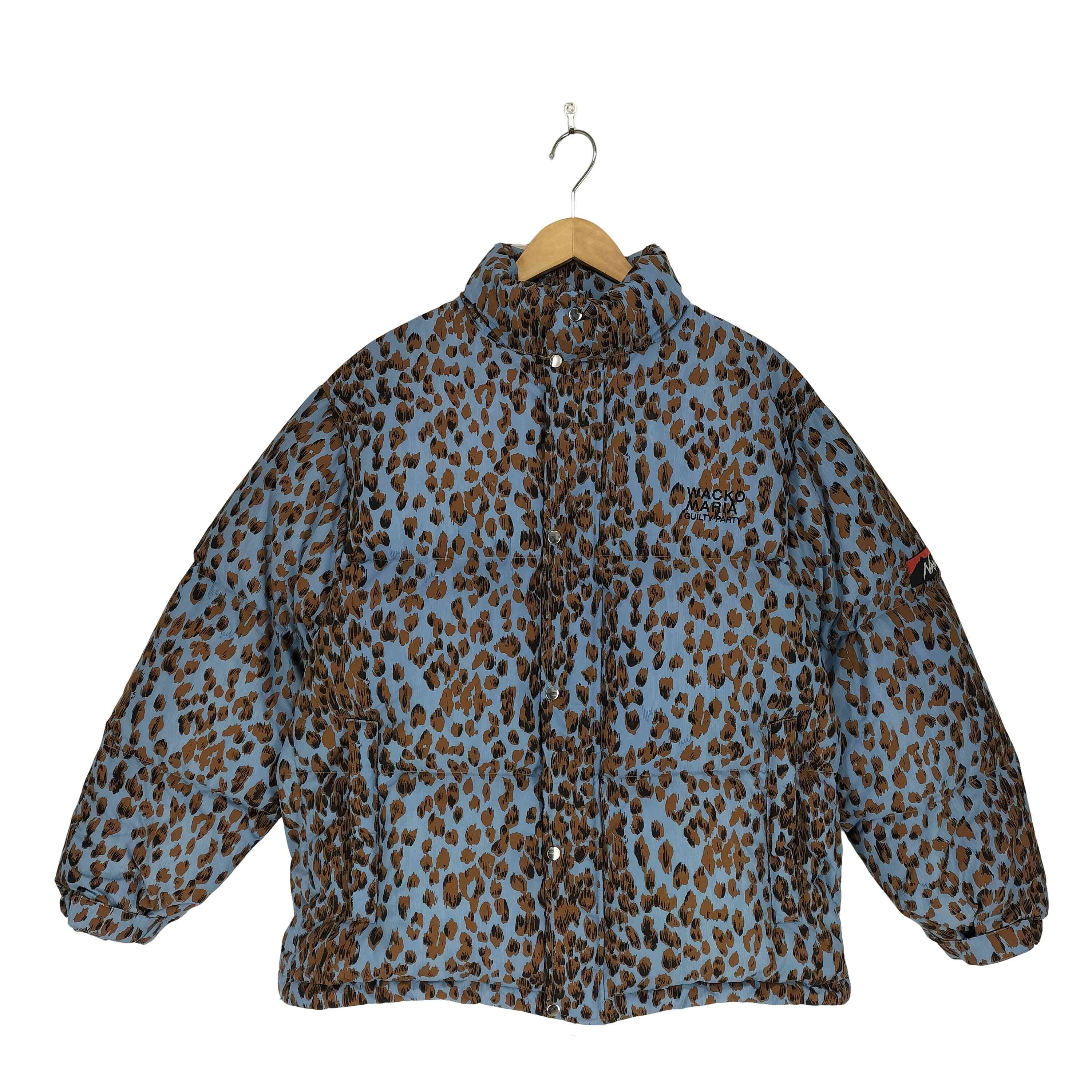 【中古】ワコマリア WACKO MARIA GUILTY PARTY LEOPARD DOWN BLUE メンズ JPN：S