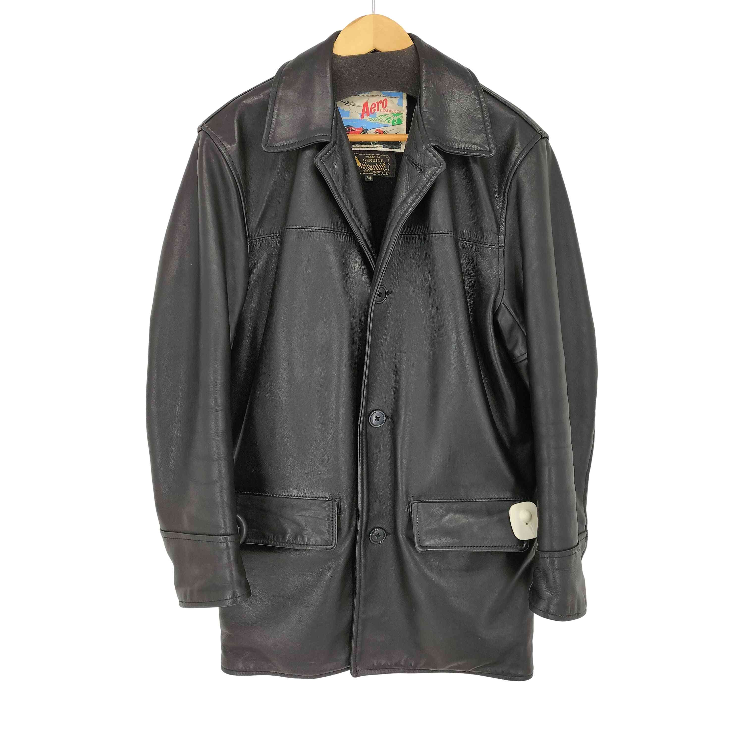 【中古】エアロレザー AERO LEATHER ホースハイド レザーテーラードジャケット veste des rallye メンズ US：34 44,323円