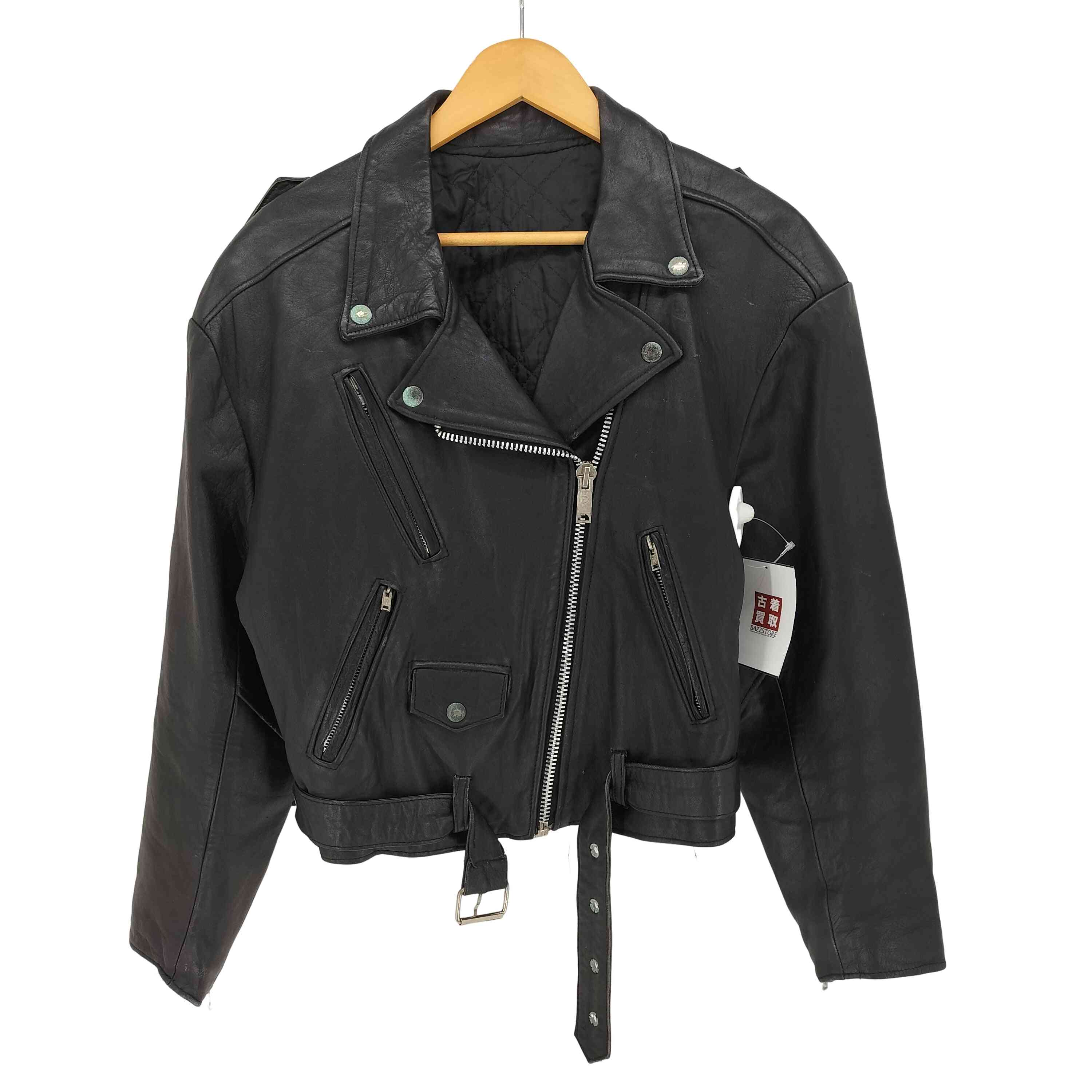 シングルレザーライダース 本革 ホースハイド レザージャケット シングルライダース ブラック 黒