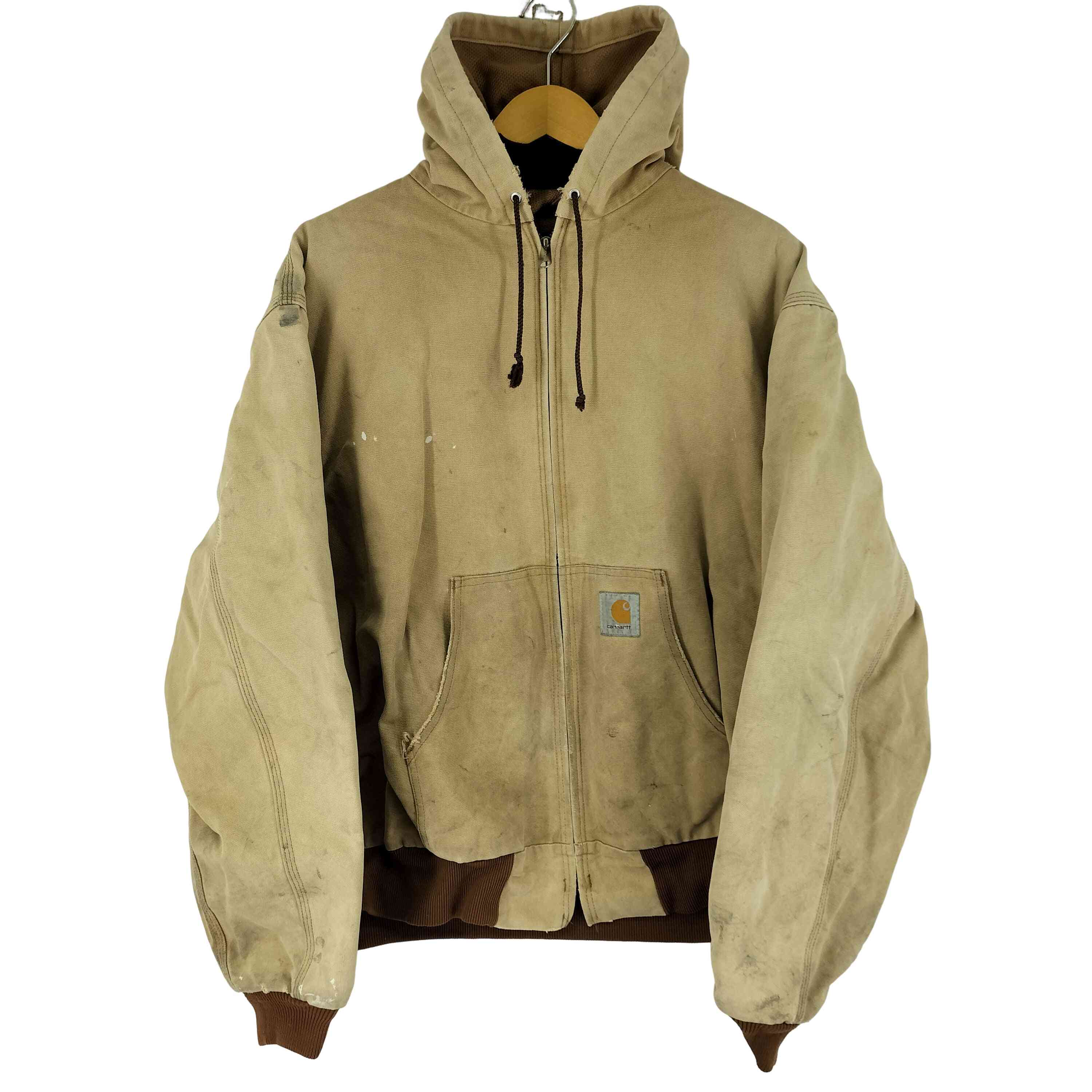 【中古】鉄道車両ハート型 Carhartt 合鴨地 活動的 上衣 鬼フェイド ボロ メンズ 書きあらわす無