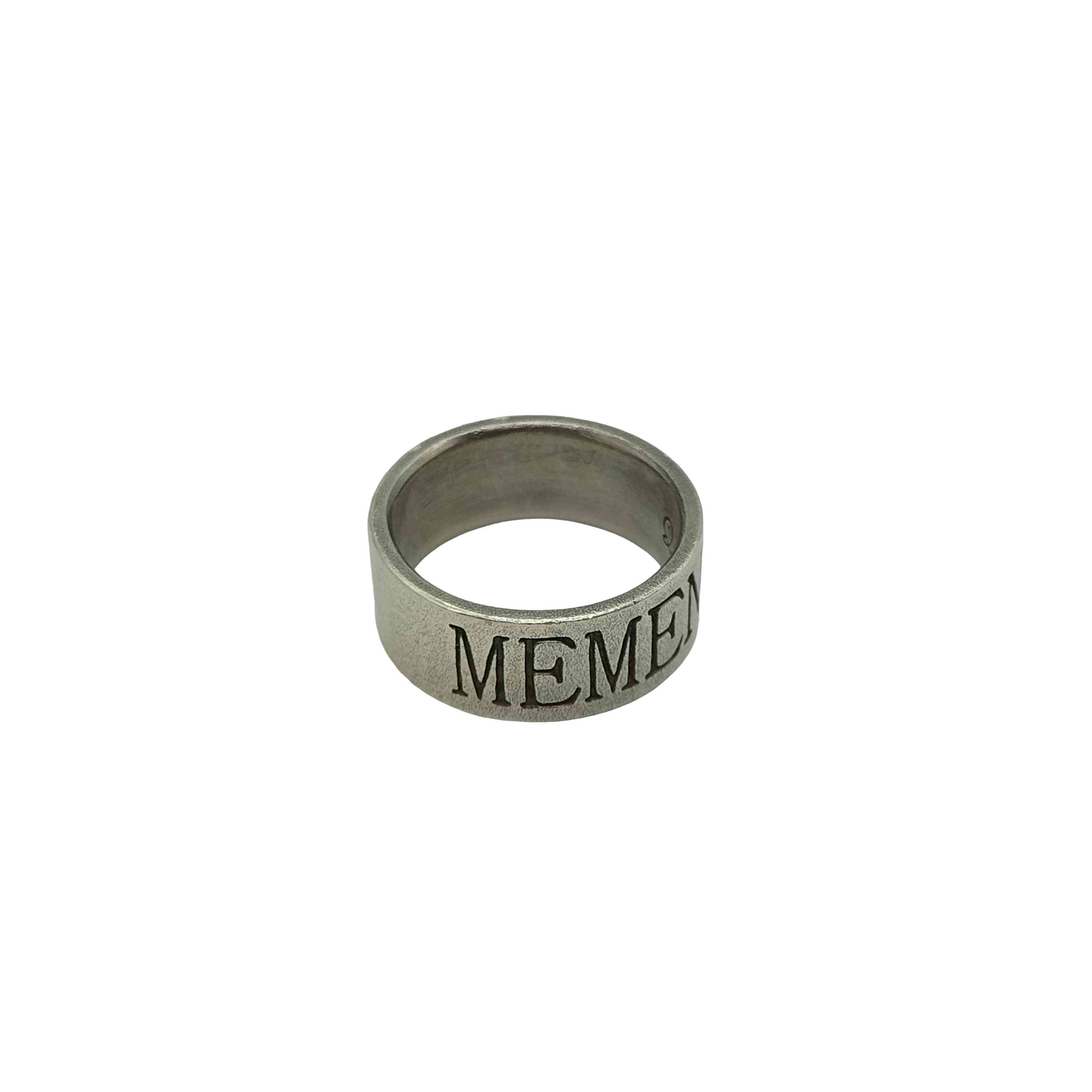 【中古】ユーズドフルギ USED古着 Quetzal ケツァール silver しろがね色 Memento Mori メメントモリ 目じるし 平打ち  輪っか #16 メンズ  16号