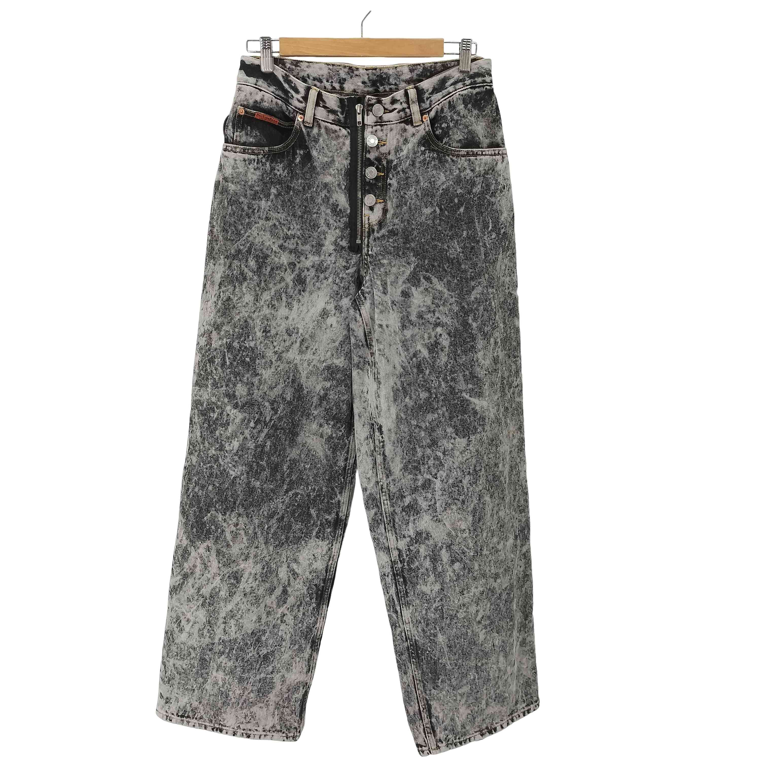 【中古】マーティンローズ Martine rose ZIP HEM JEAN GREY ACID WASH グレー アシッドウォッシュ ジップフライ ジーンズ メンズ JPN:M