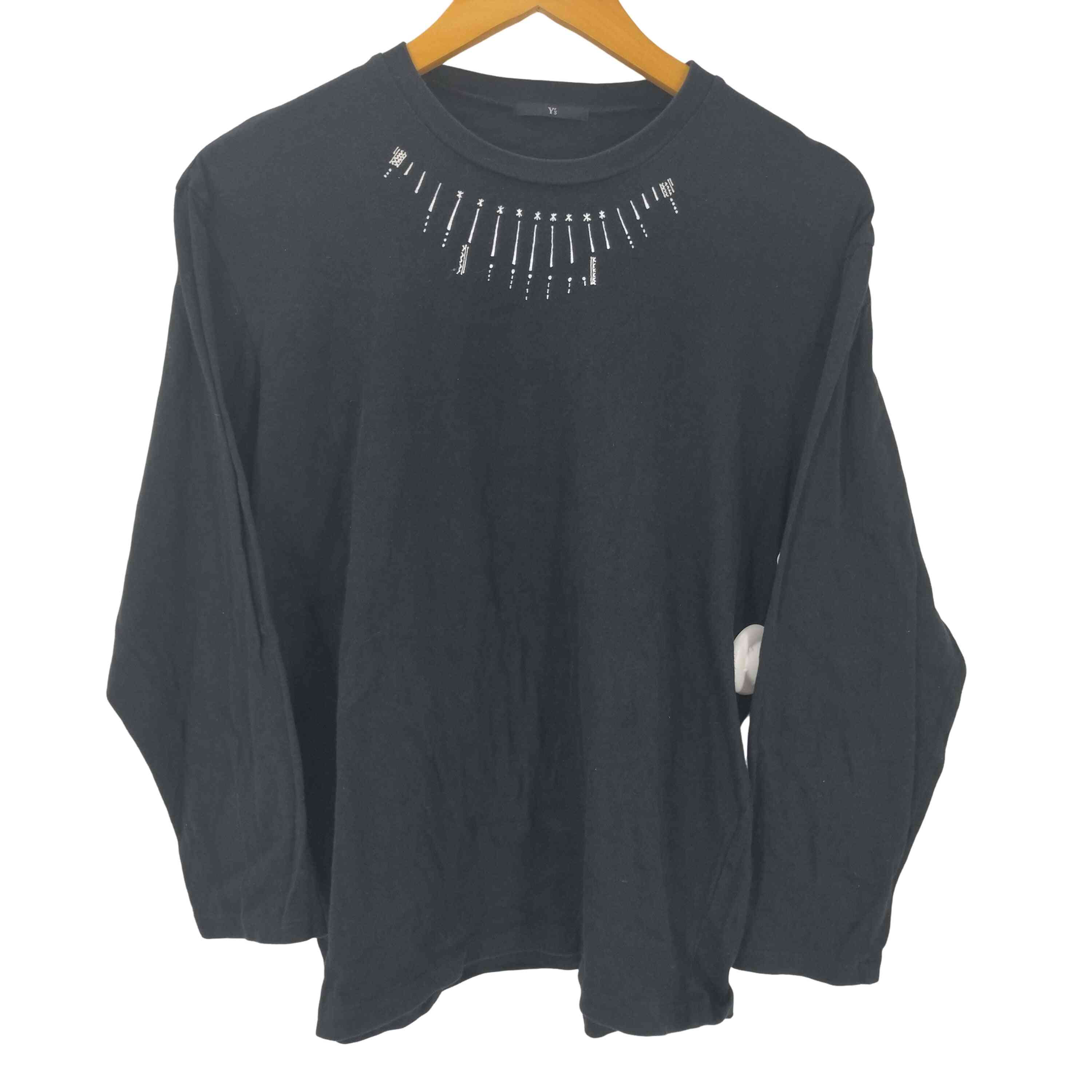【中古】ワイズ Ys 12AW 模様 プリント L/S Tシャツ レディース 表記無