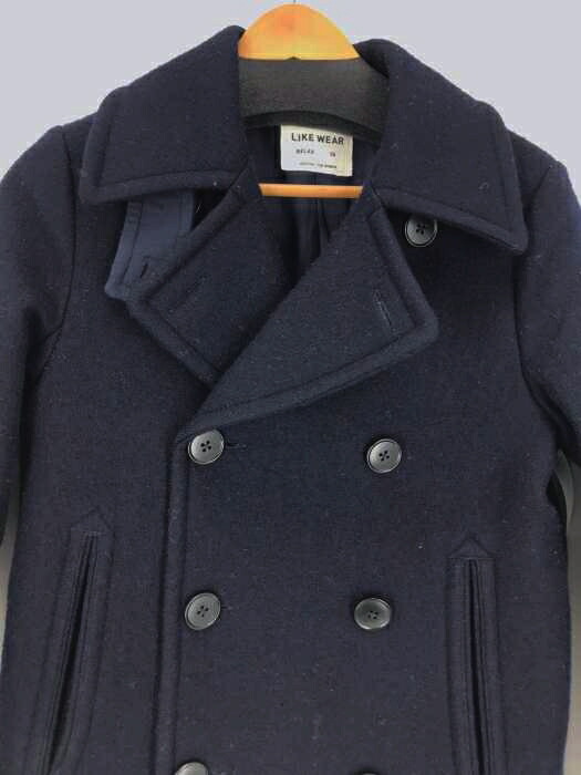 最安値 Yaeca Like Wear ヤエカライクウェア ピーコート レディース 青系 Jpn 36 日本サイズ S M 相当 ウールリネン素材メルトンpコート 中古 ブランド古着バズストアbazzstore 50 Off Www Eh Net Sa