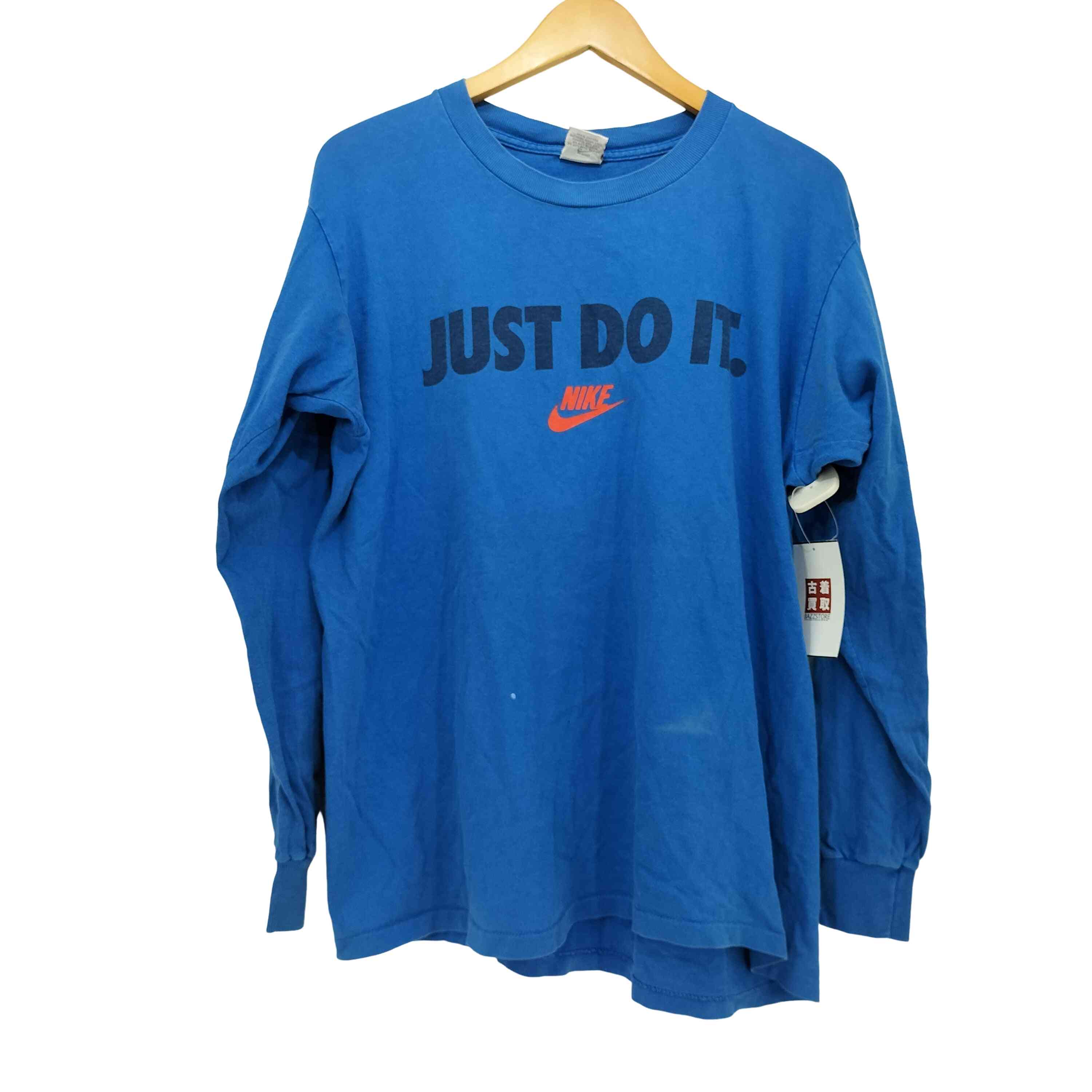 NIKE｜90s ナイキ　銀タグ　USA製　サッカーシャツ　ブルー 90s USA製 NIKE ロゴTシャツ 銀タグ ACG アクアギア ジョーダン