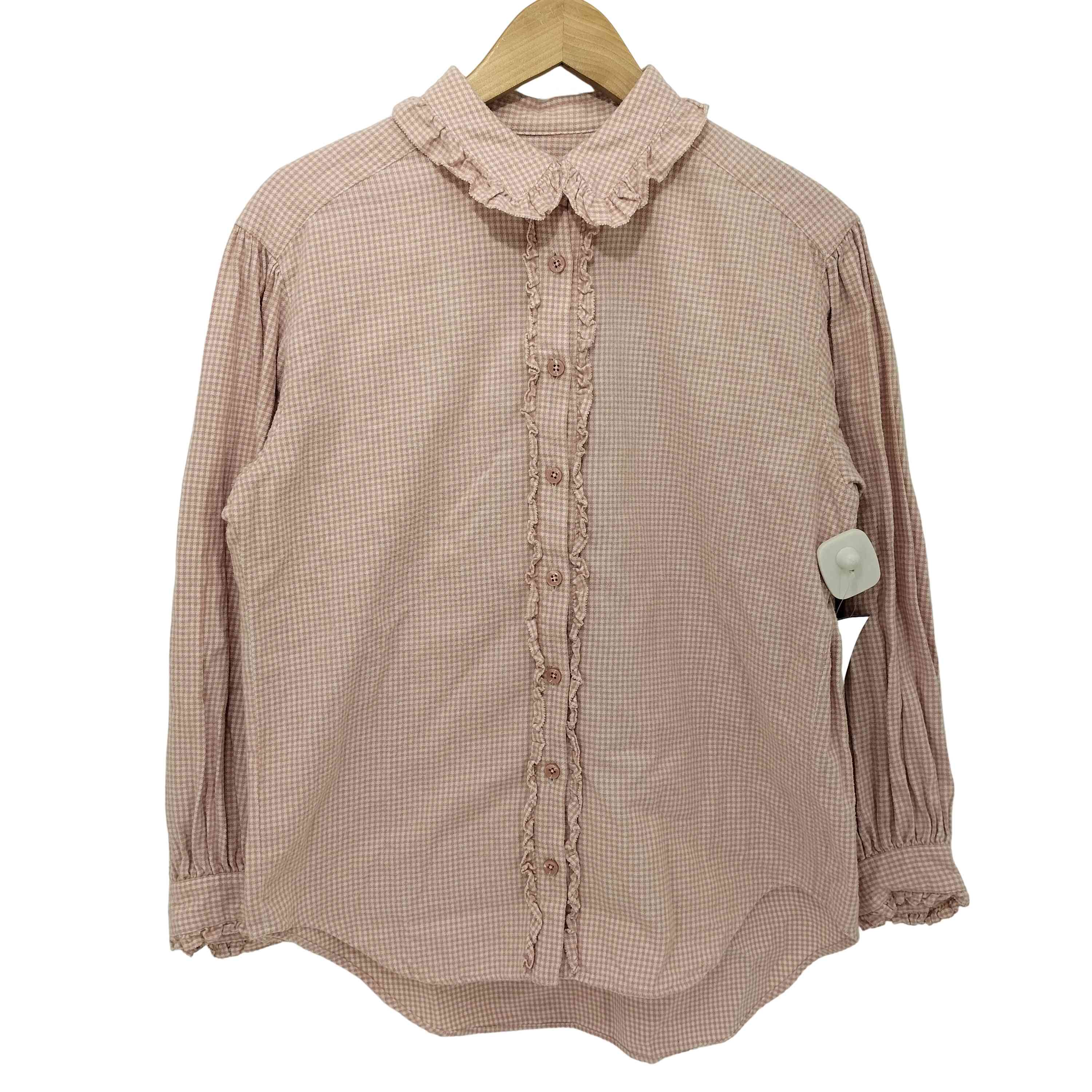 【中古】ピンクハウス PINK HOUSE ピコフリル ギンガムチェックシャツ レディース 表記無