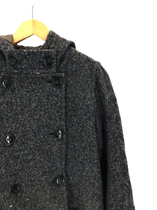 ブランド古着バズストアbazzstore Weekend 黒系 3011 レディースjpn 38 ツイード フーデットピーコート Weekend 黒系 フーデットピーコート レディース ピーコート 茶系 日本サイズ M L Bazzstore Mara Max 相当 ピーコート Jpn 38 Max Mara
