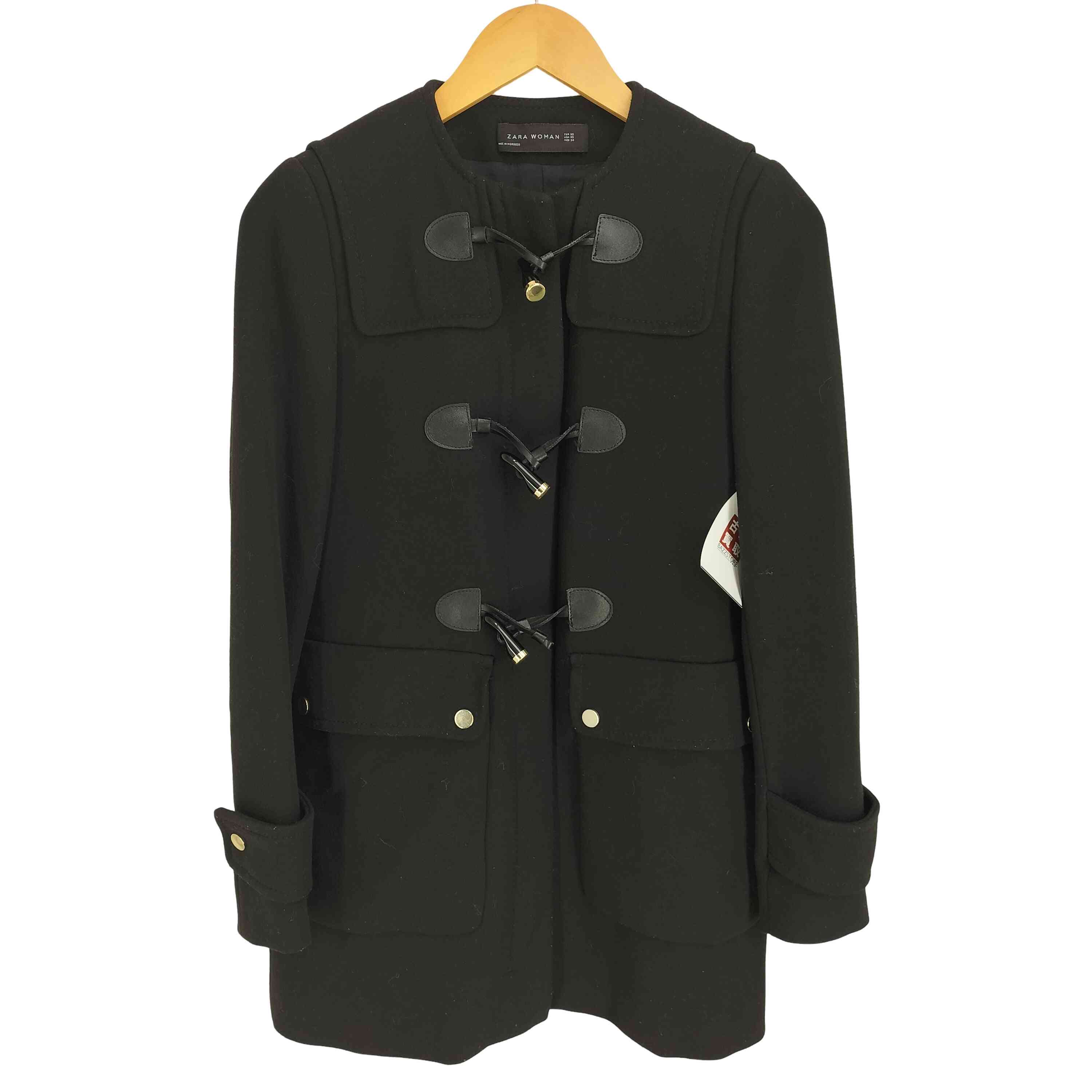 楽天市場】【中古】ZARA×HARRY LAMBERTダッフルコート ブラウン サイズ