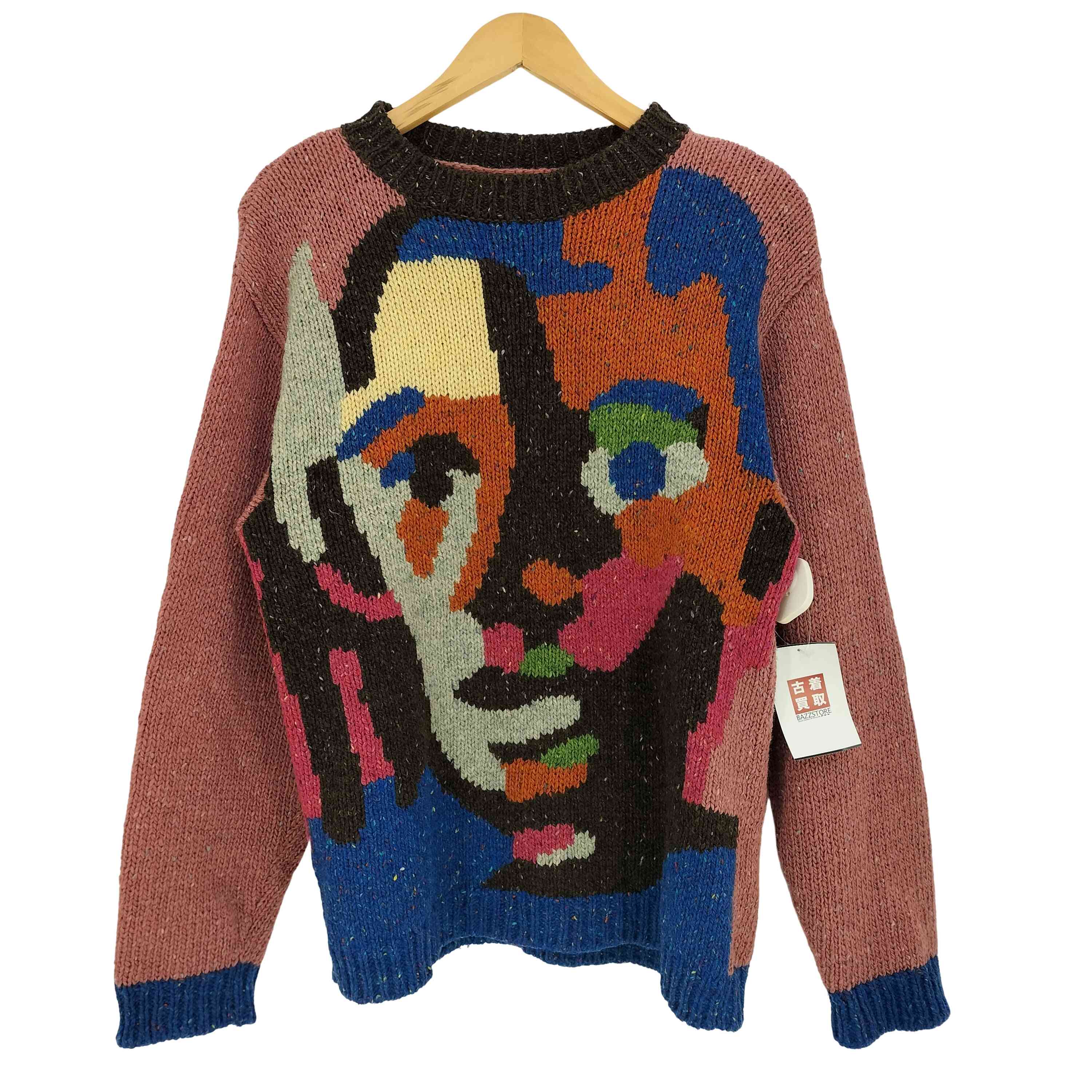 【中古】ユーズドフルギ USED古着 Survival of the Fashionest グラフィック ウールクルーネックニット メンズ import：M