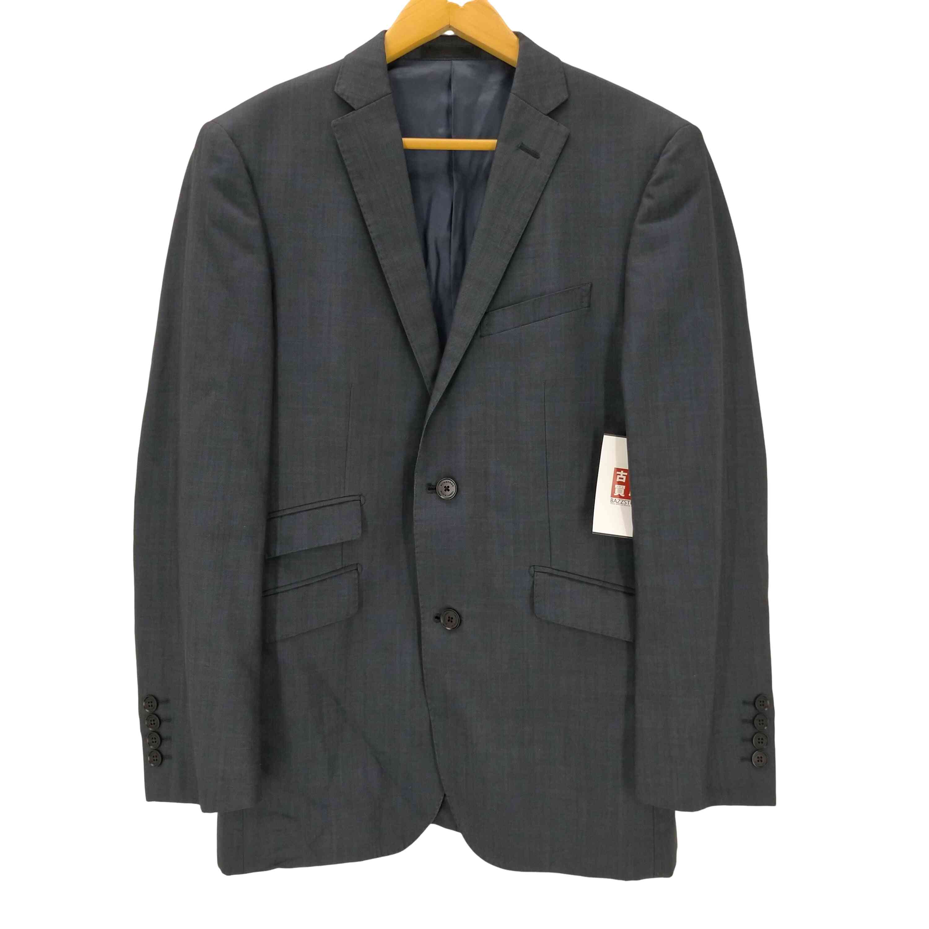 【中古】バーバリーブラックレーベル BURBERRY BLACK LABEL Striped Silk Wool Tailored Jacket 裏地背抜き 内ポケ裏 ノバチェック シャドー ストライプ シルク ウール 2B テーラード ジャケット メン