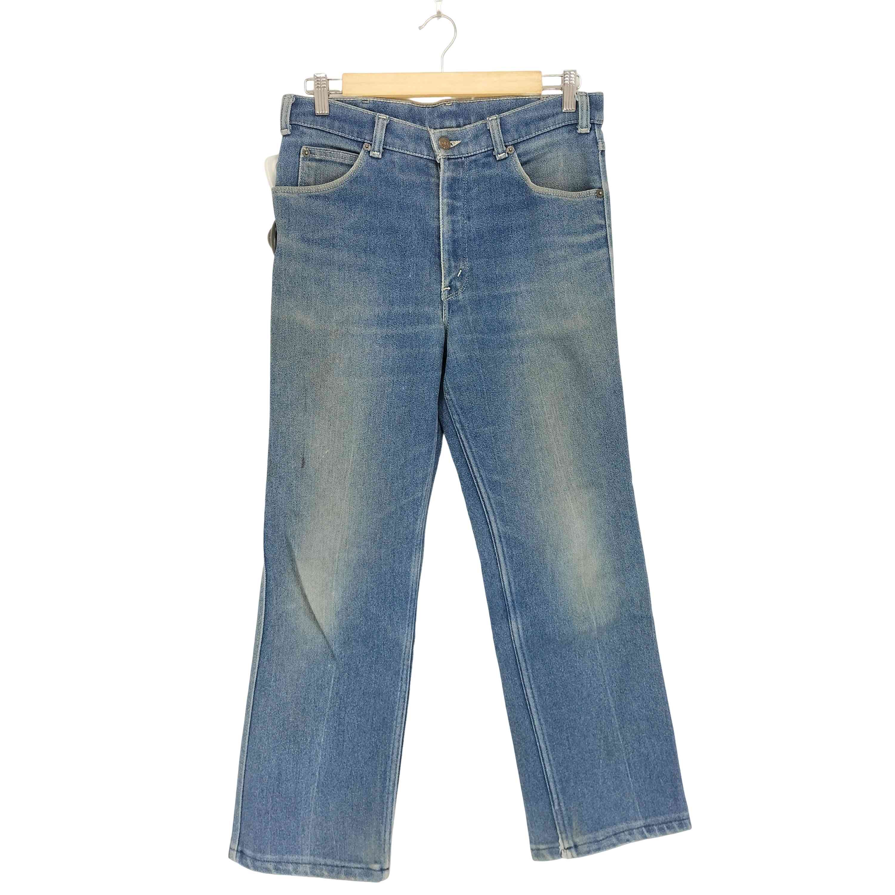【中古】リーヴァイズジーンズ Levis 80s Blue Tab 名取り草裏J22 522 ジップフライデニムパンツ メンズ  W33L34