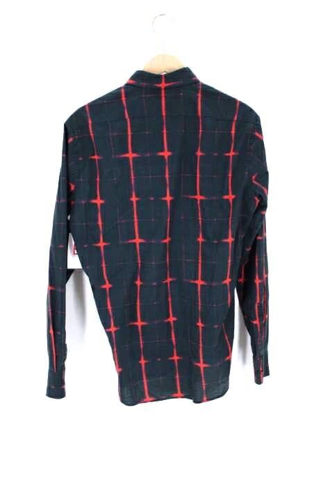 現金特価 Saint Laurent Paris サンローランパリ シャツ メンズ 17年春夏 黒系 赤系 Us 38 日本サイズ M L 相当 タイダイチェックシャツ 中古 ブランド古着バズストアbazzstore 日本最大級 Www Takavar Com