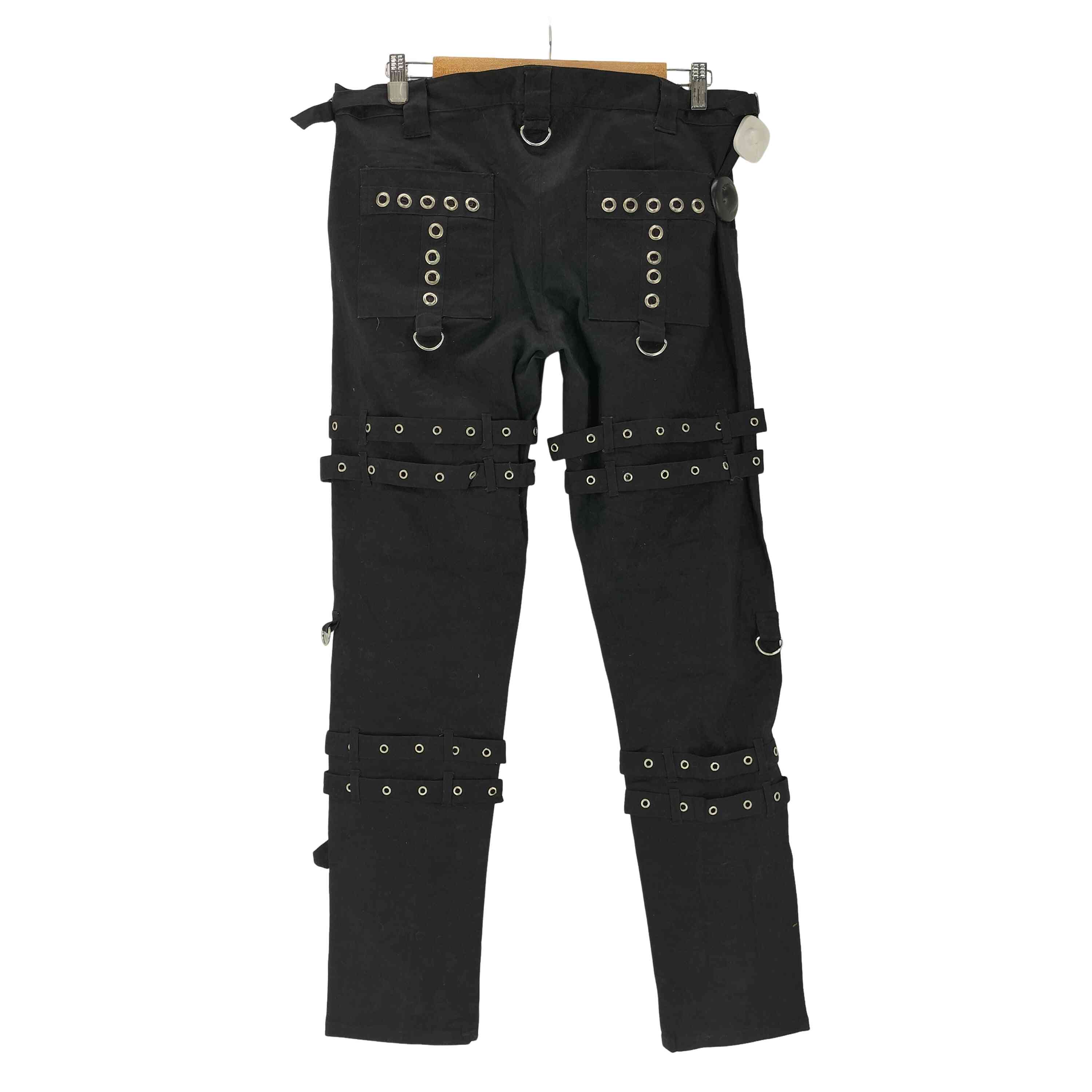 【中古】ユーズドフルギ USED古着 DEAD THREADS 南京錠ジップ  ハトメ ジップ ボンテージ ズボン下 Y2K メンズ  XL ズボン・パンツ-メンズファッション