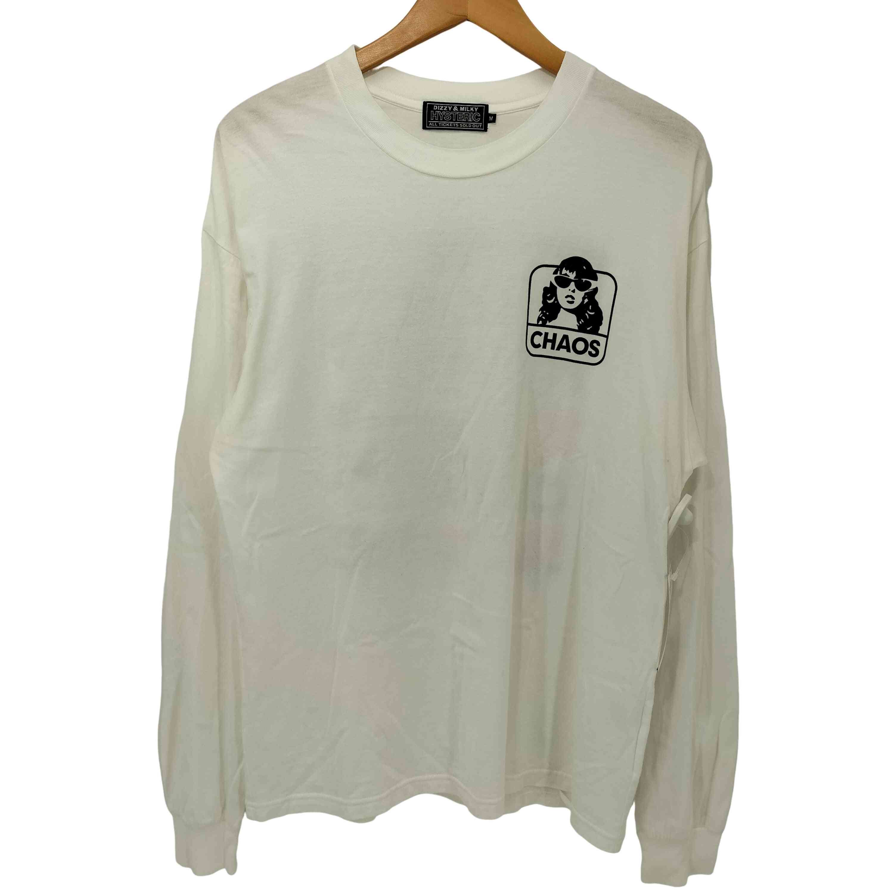 【中古】ヒステリックグラマー HYSTERIC GLAMOUR 21SS DIZZY\u0026MILKY HYSTERIC CHAOS L/S  プリントTシャツ  レディース import：M