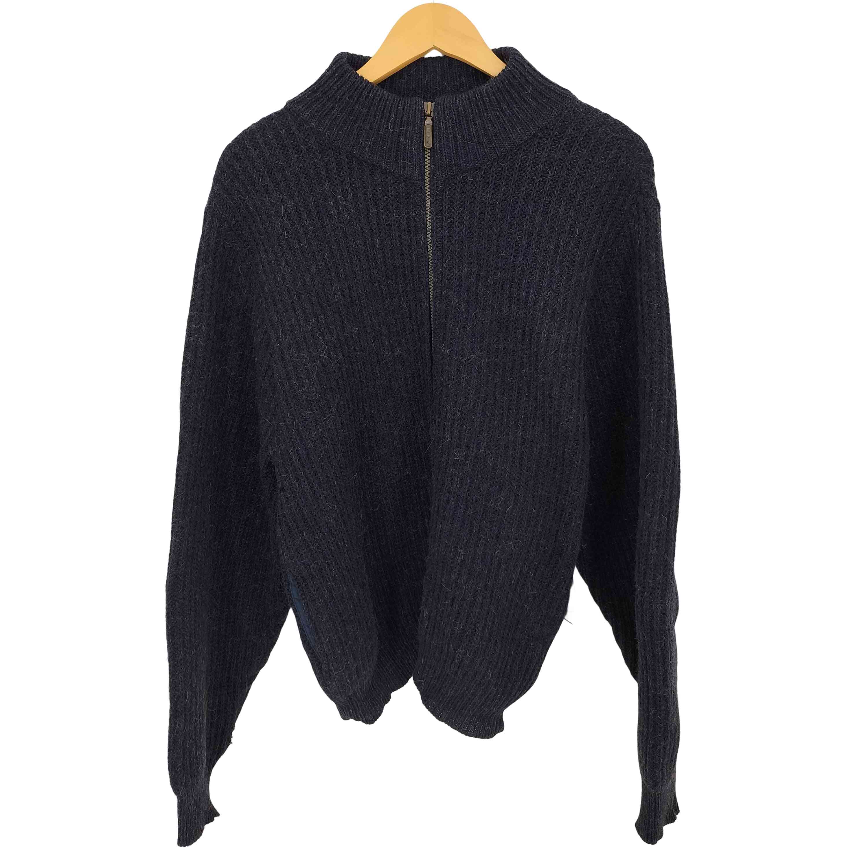 【中古】エルエルビーン L.L.Bean 80s USA製 羊毛アルパカ 肋筋編み ドライバーズニット メンズ import：M