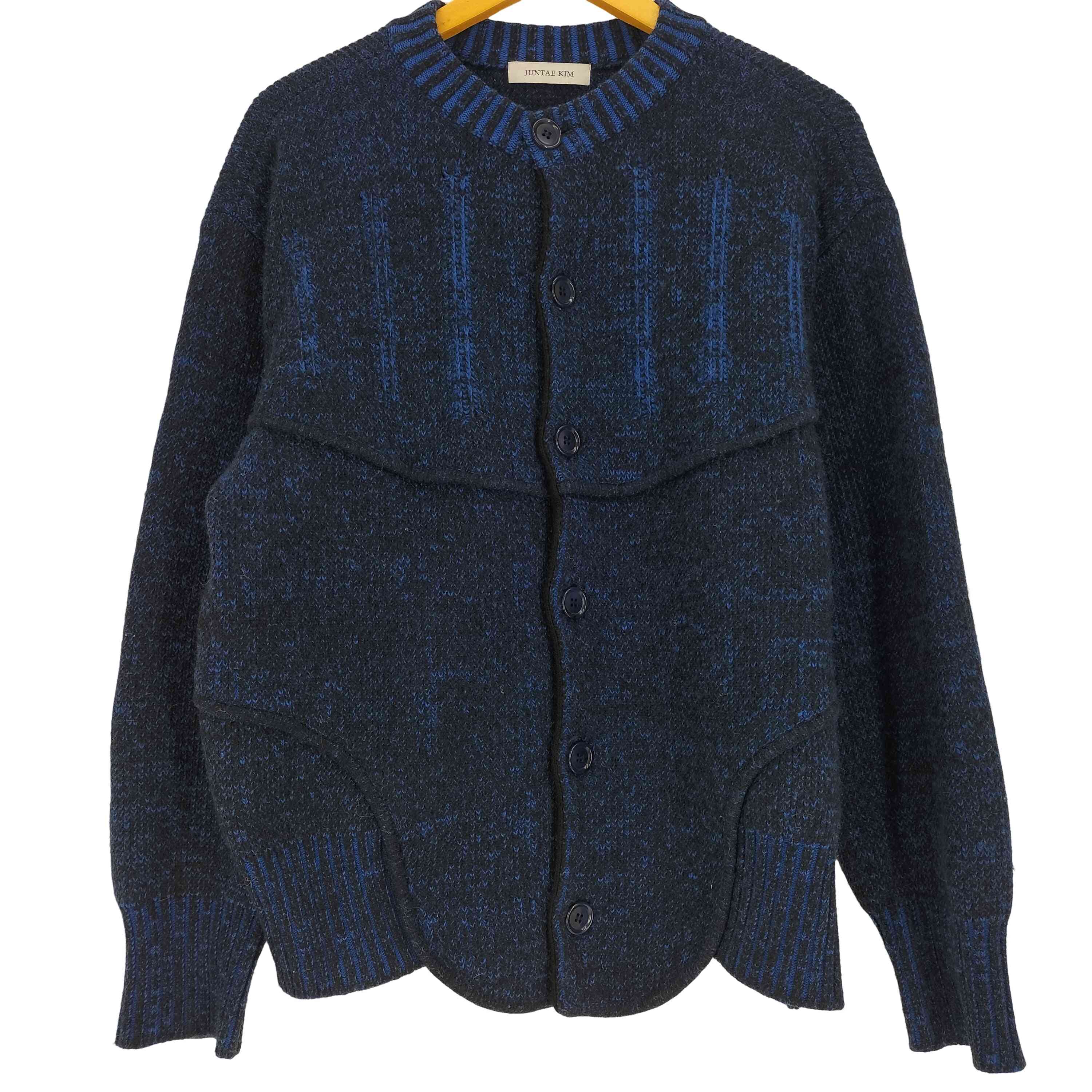 【中古】ユーズドフルギ USED古着 JUNTAE KIM 24AW BICOLOR CORSET KNIT CARDIGAN バイカラー コルセット ニット カーディガン メンズ import：M