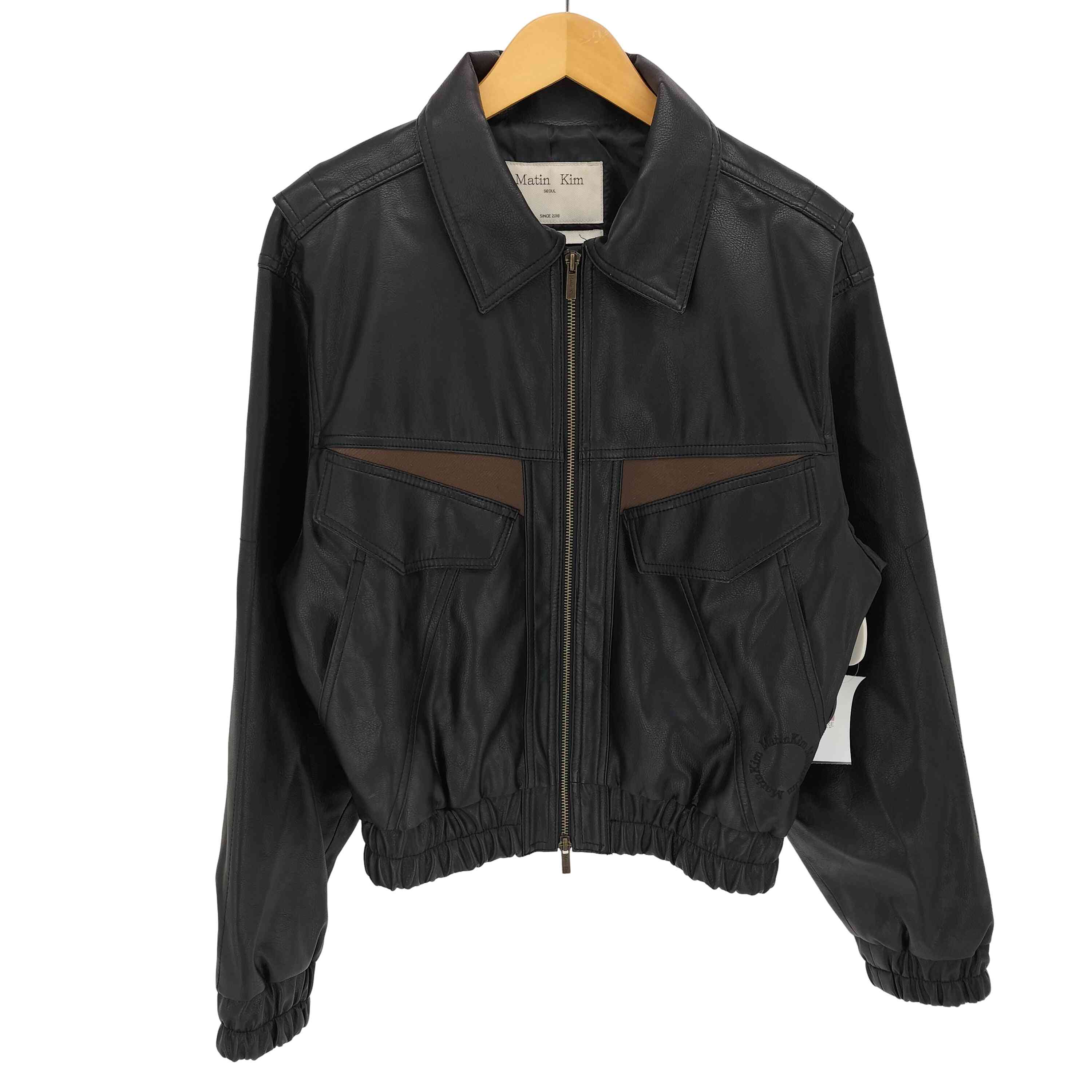 【中古】ユーズドフルギ USED古着 {{Matin Kim}} POCKET POINT WASHED LEATHER JUMPER レディース import：S