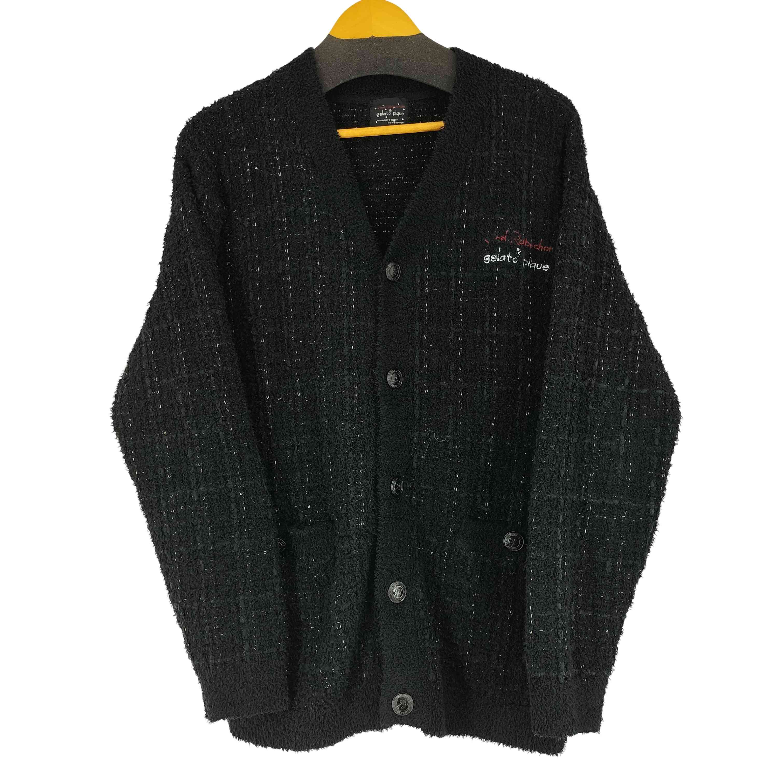 【中古】ジョエルロブションジェラートピケ Joel Robuchon & gelato pique ツイードモコカーディガン メンズ JPN：M