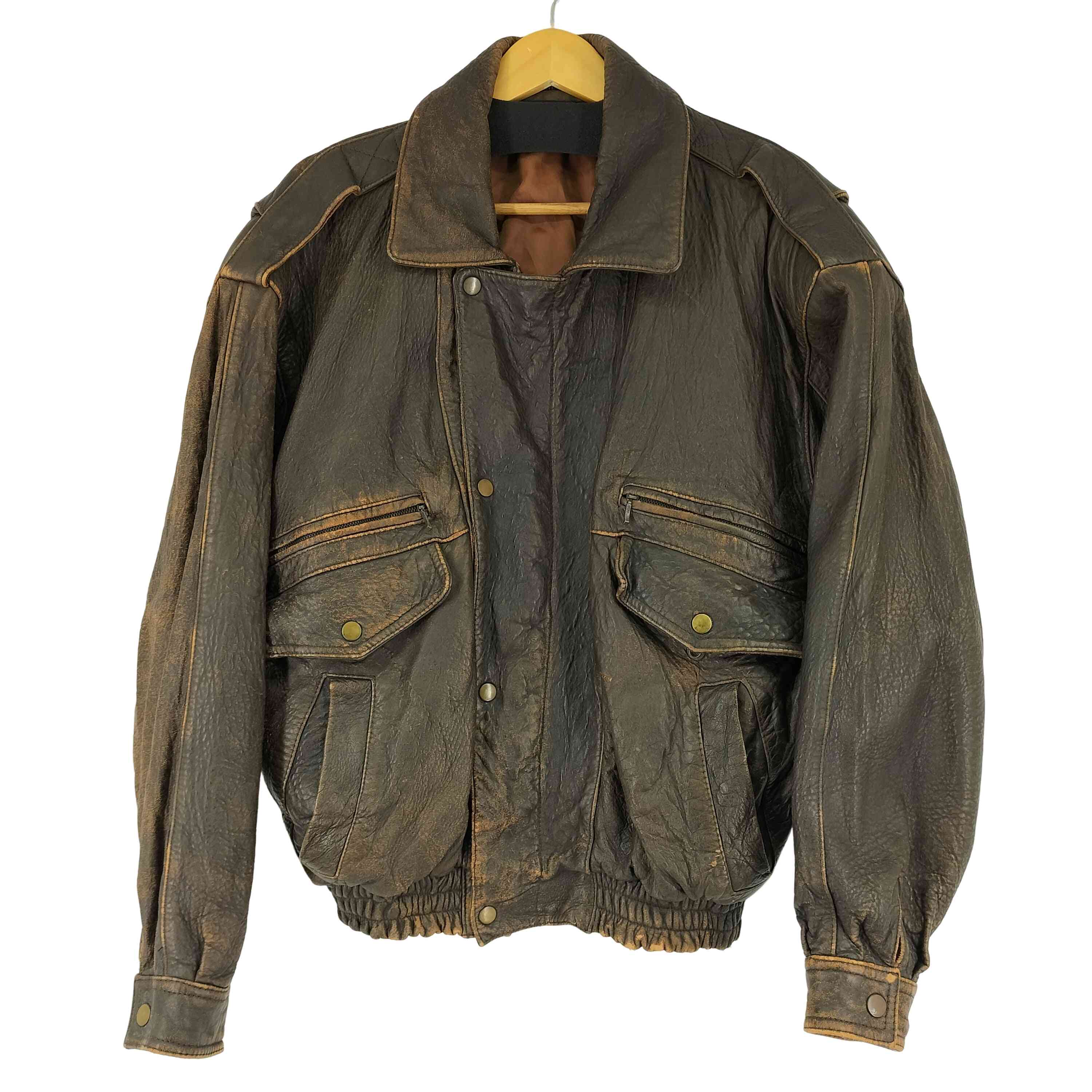 【中古】ユーズドフルギ USED古着 A-2 レザー フライトジャケット メンズ 表記無