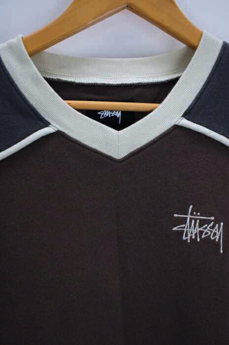 50 Off Stussy ステューシー スウェット トレーナー レディース 年秋冬 グレー系 茶系 Jpn S 日本サイズ S 相当 Panel V Neck 中古 ブランド古着バズストアbazzstore 注目の Cisco Edu Mn