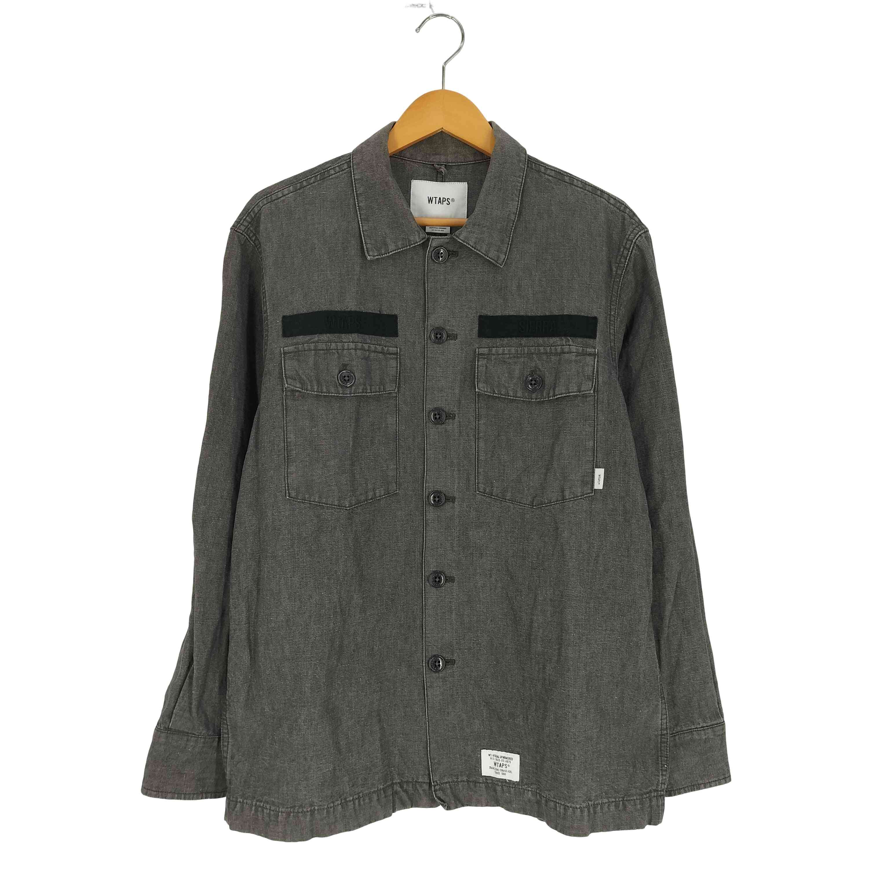 WTAPS BUDS LS NAVY 長袖シャツ WTAPS 新品 BUDS.LS 長袖シャツ NAVY 211BRDT-SHM02
