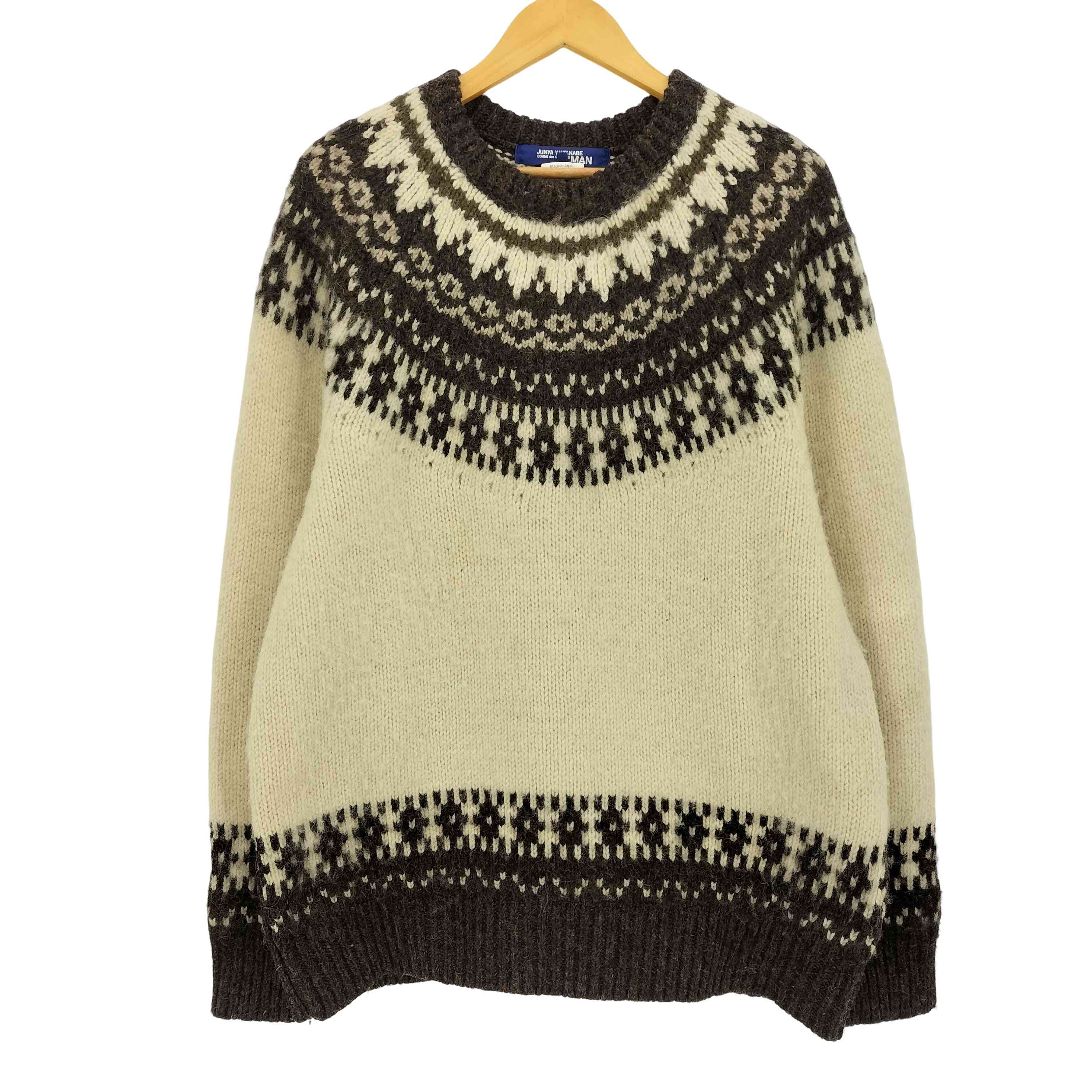 【中古】ジュンヤワタナベコムデギャルソンマン JUNYA WATANABE COMME des GARCONS MAN 21aw ノルディックパターン インターシャニット セーター メンズ JPN：M