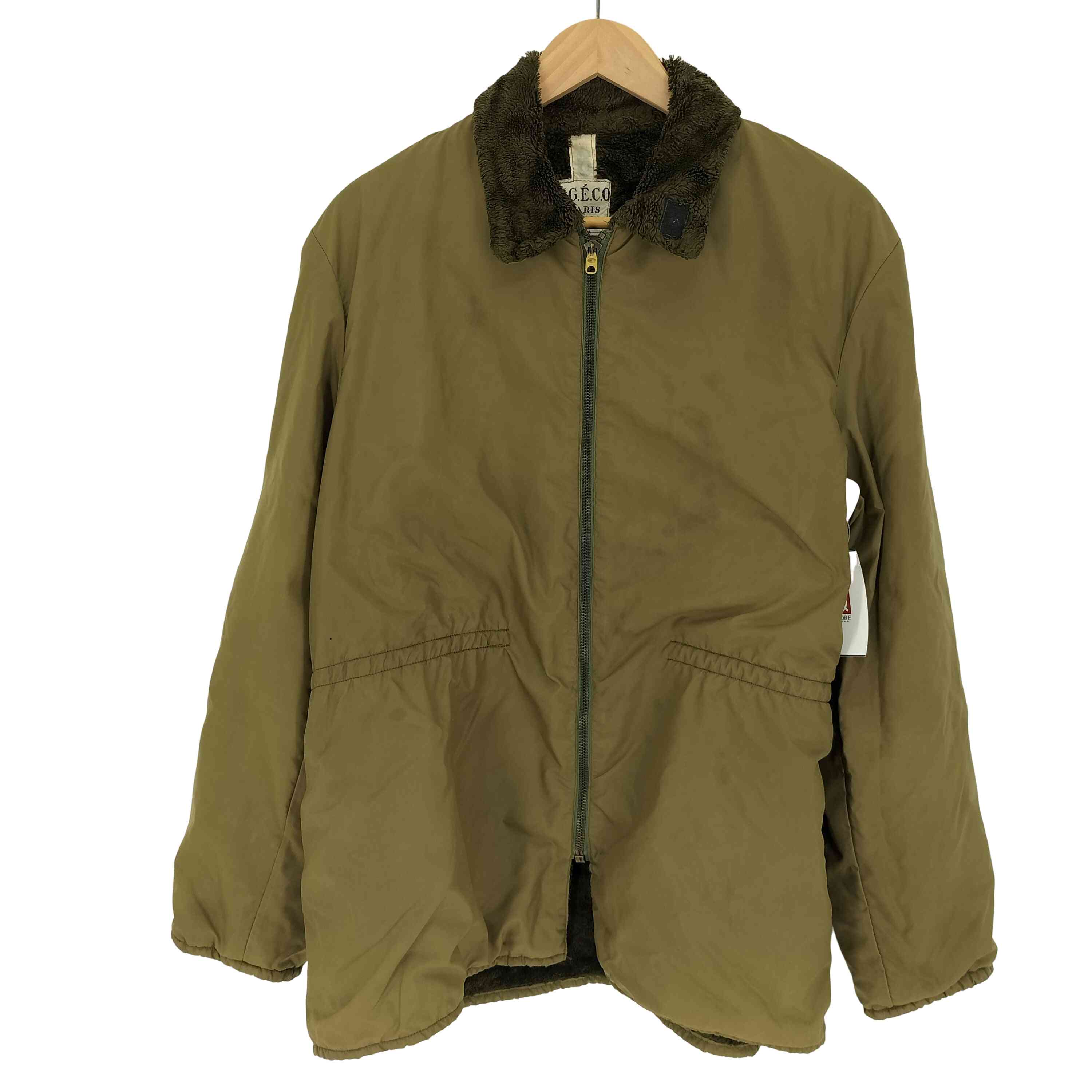 【中古】ユーズドフルギ USED古着 French air force 60S フランス共和国米空軍 U.G.E.C.O社製  ELLESS ZIP RHOVYL flight jacket ロビィール 航空上衣 メンズ 書きあらわす無