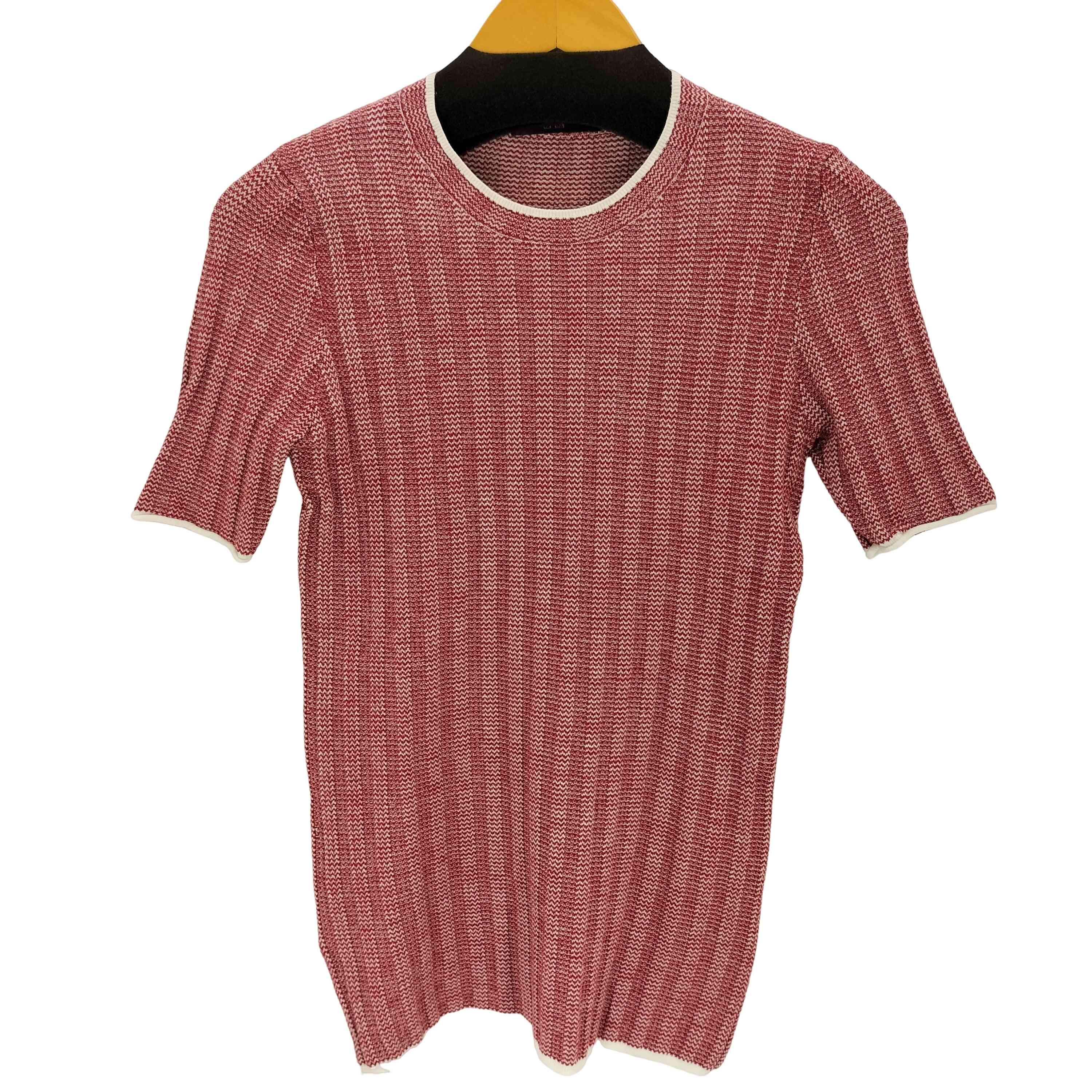 【中古】タケシコウサカバイワイズピンクレーベル TAKESHI KOSAKA by Y’s Pink Label 半袖 労働者の一団のど首 編み物 レディース  2