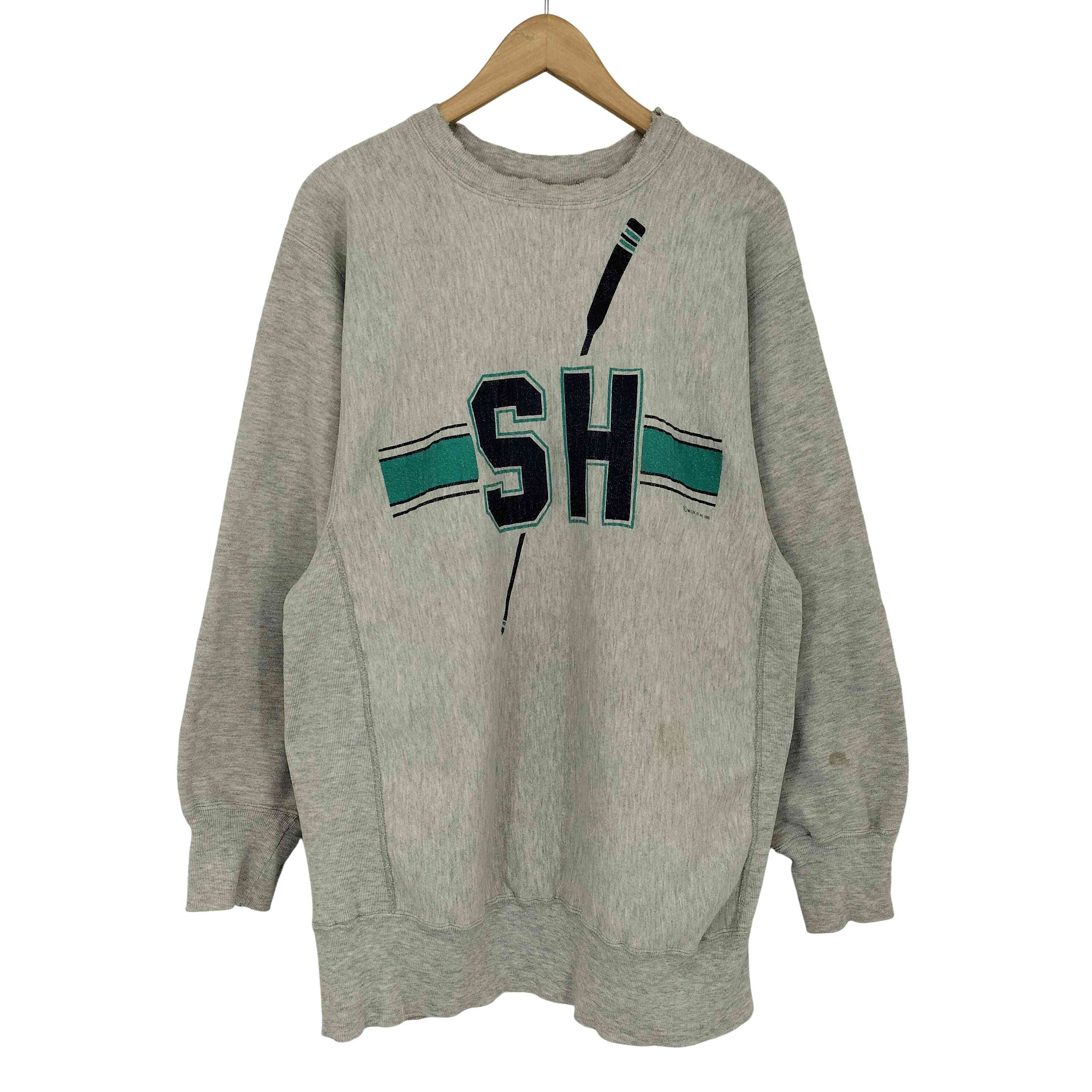 【中古】はやりっ児 Champion トリコ後期 reverse weave STONE HARBOR 両面思われ人刷り上げる 汗水 メンズ import：XXL