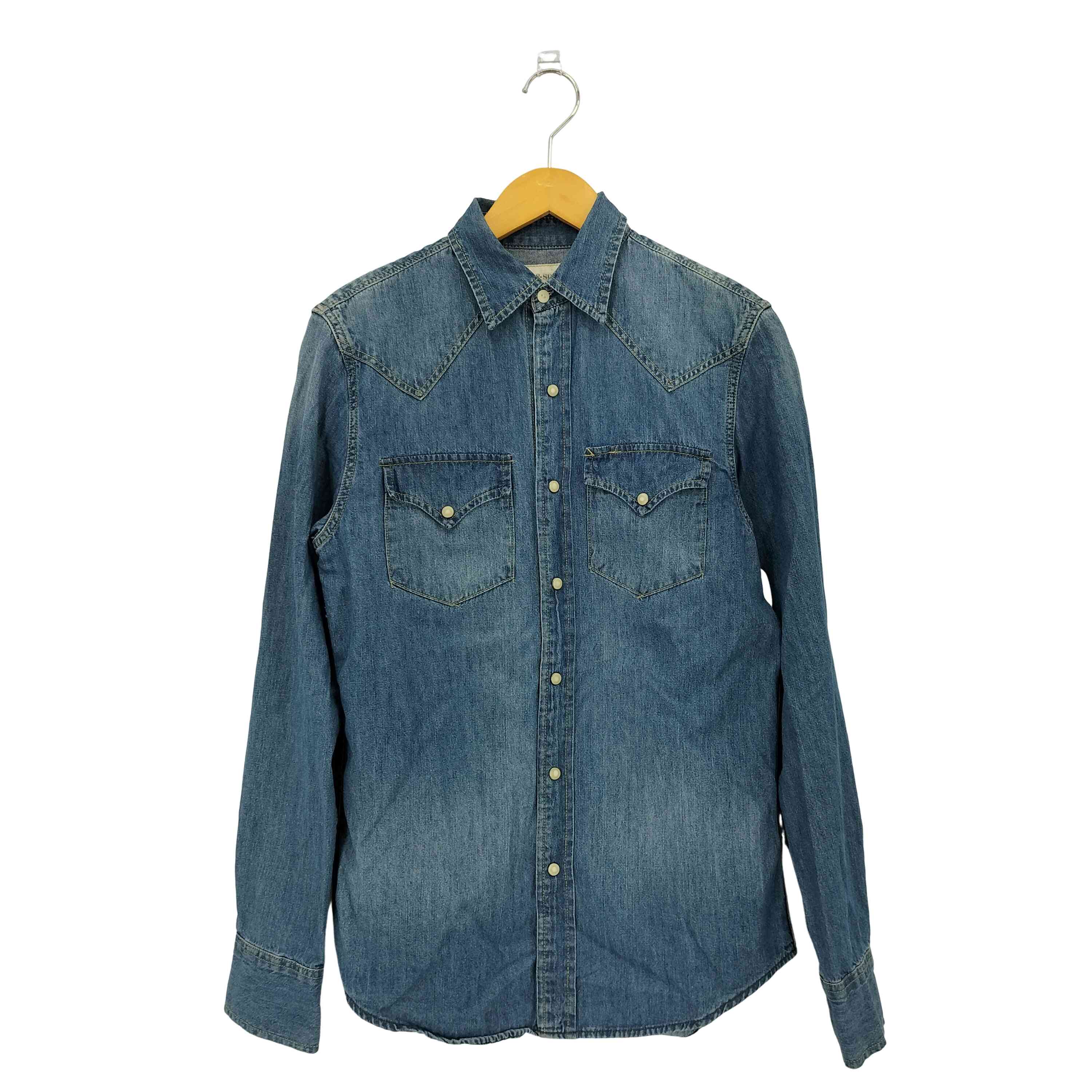 POLO RalphLauren ラルフローレン デニム半袖　シャツプルオーバー オーバーサイズ フィット デニム シャツ （シャツ・ブラウス