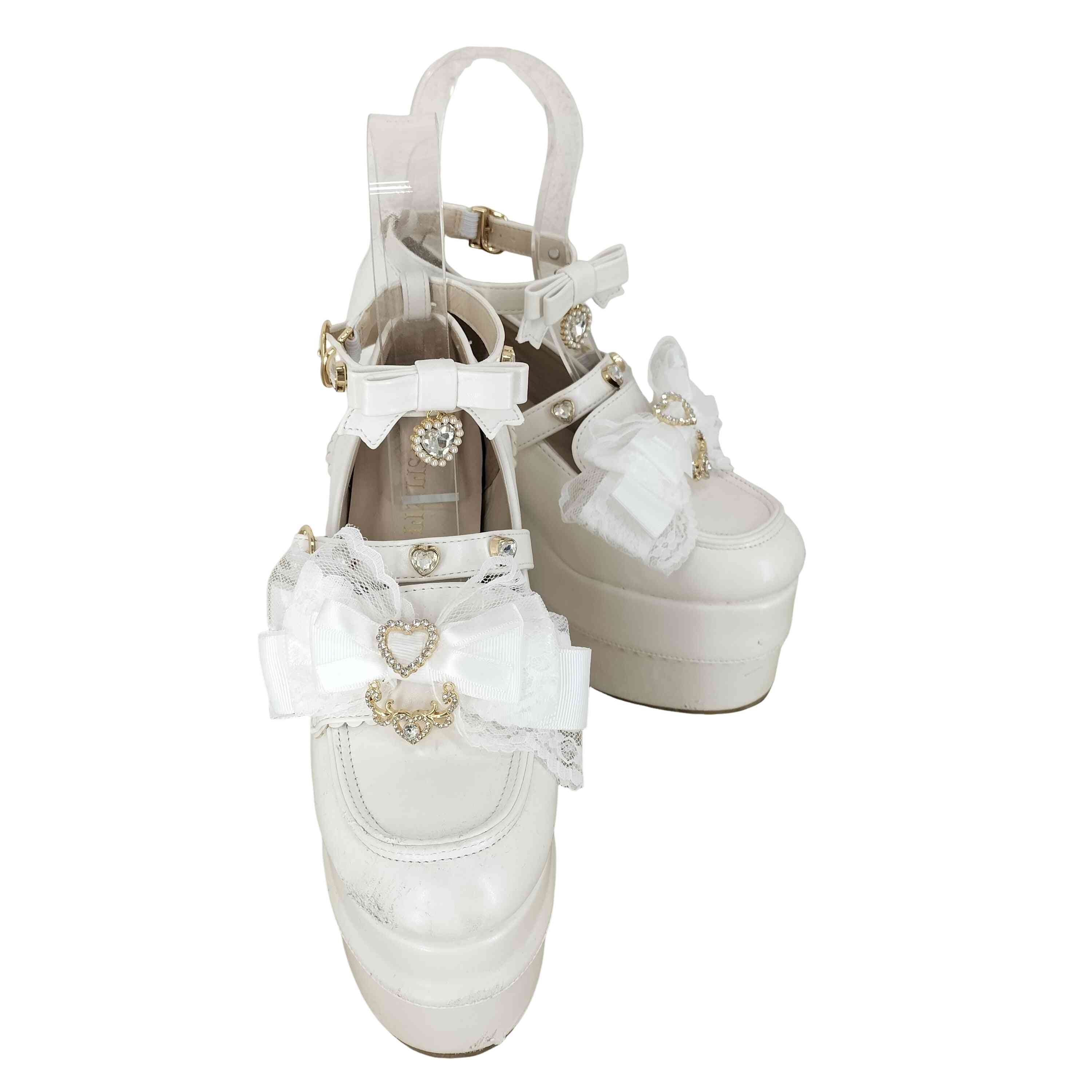 【中古】リズリサ LIZ LISA トゥシューズライクフリルリボンパンプス レディース JPN:M